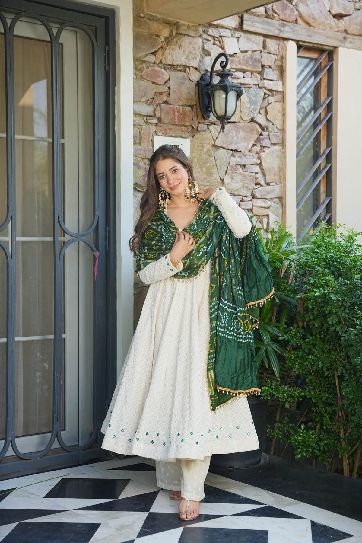 Tavya Pearl Anarkali Suit Set
