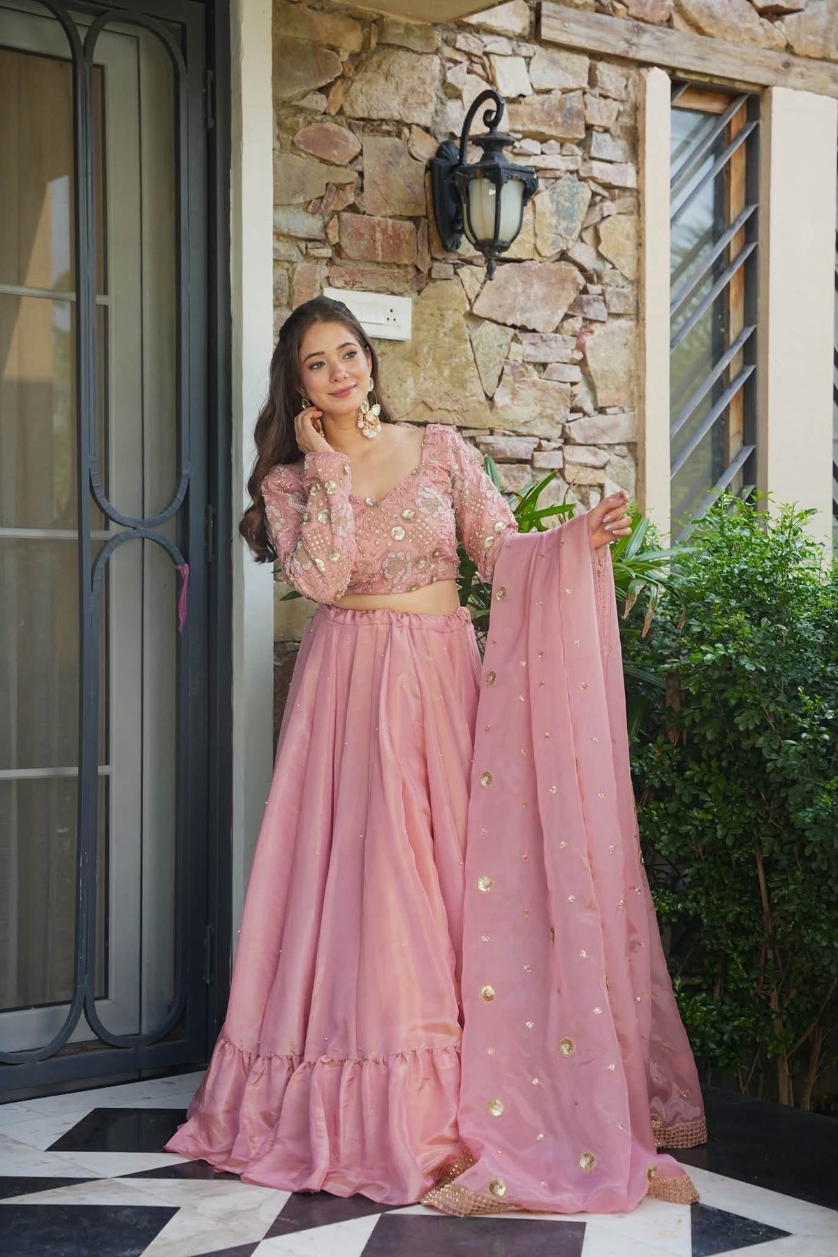Roseveil Pink Lehenga Set