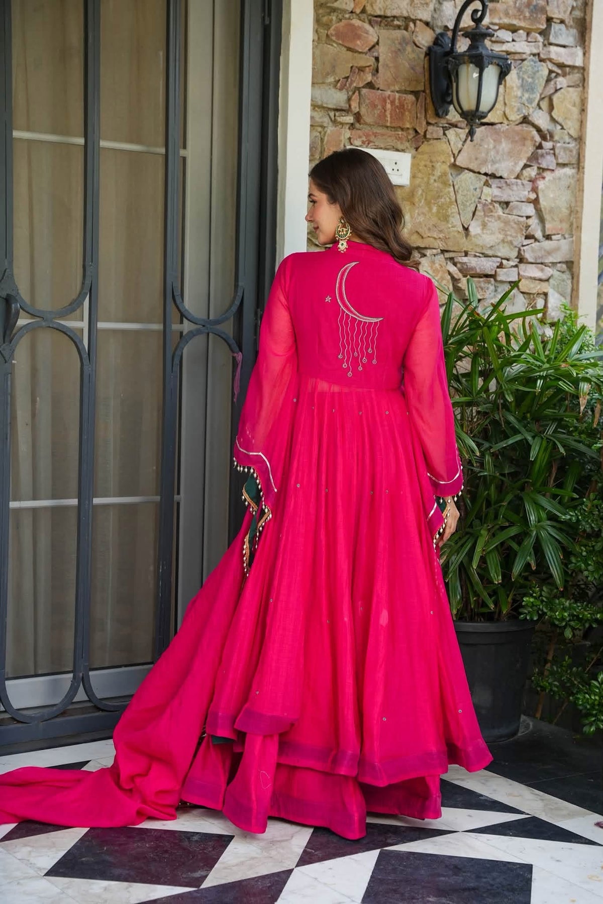 Berrybelle Chanderi Anarkali Suit Set