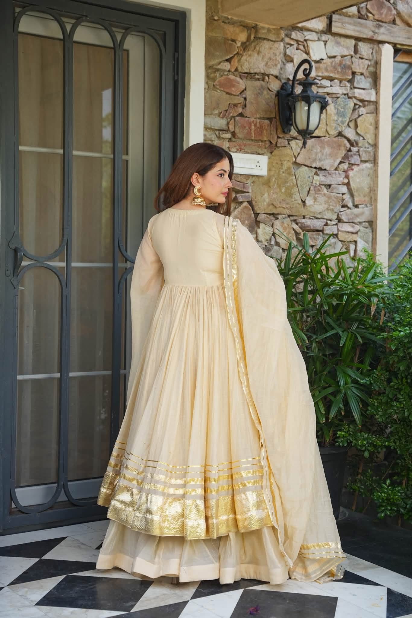 ivory anarkali dress Buy Starling Suit Set Online in India ivory anarkali suit