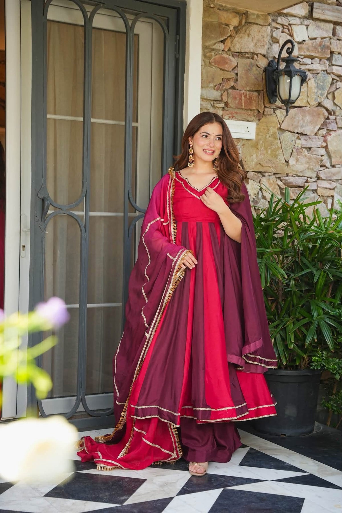 Hyleen Glow Anarkali Suit Set