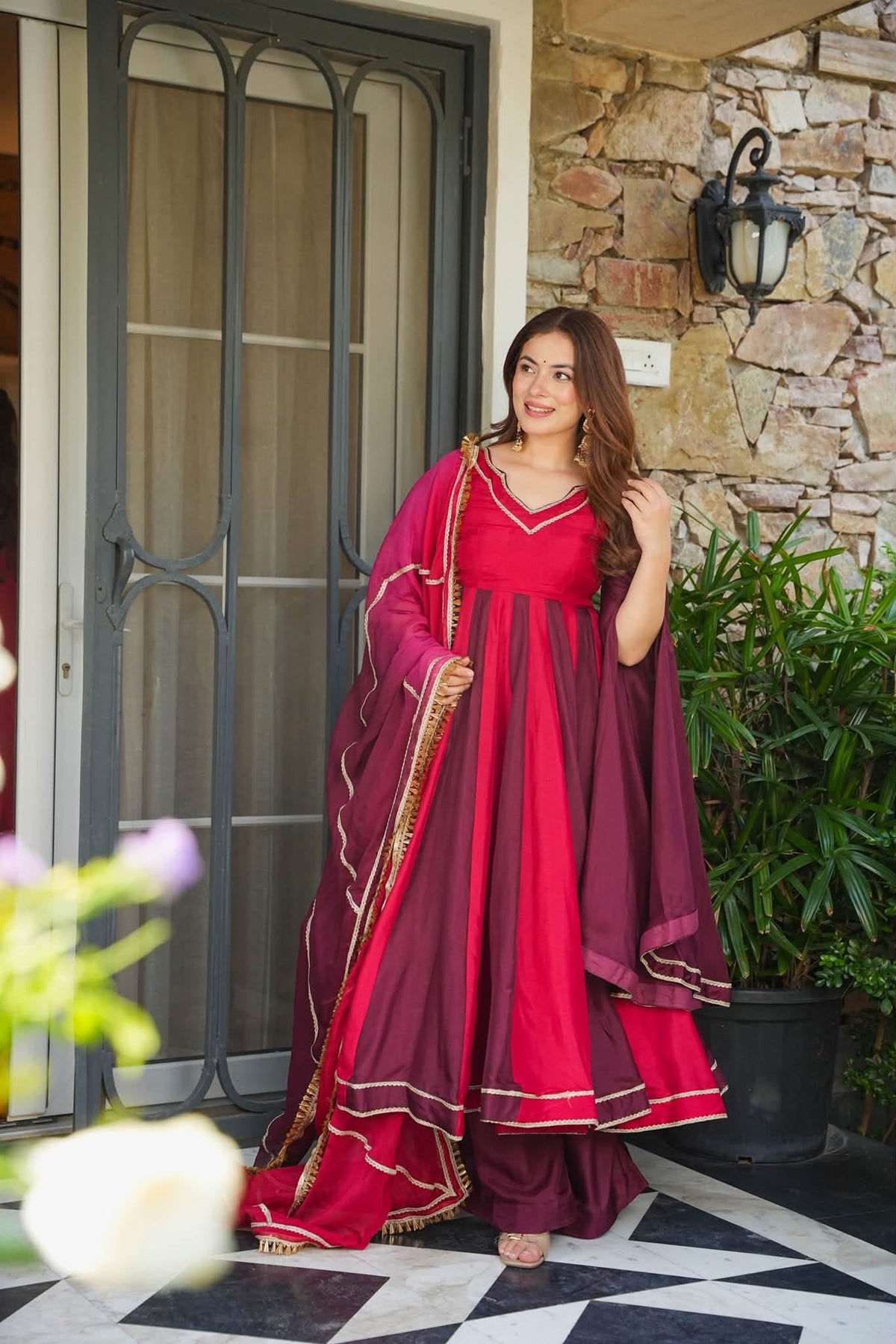 Hyleen Glow Anarkali Suit Set