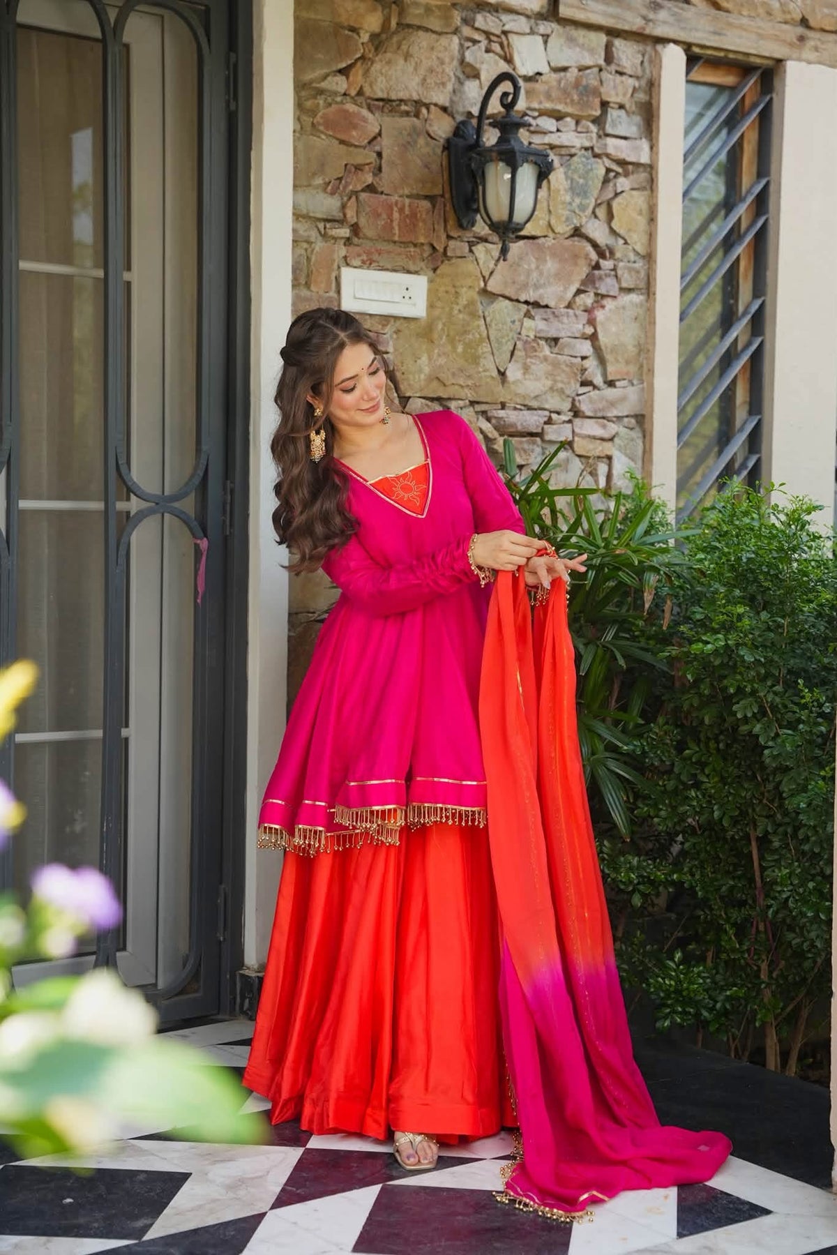 Rubra Sharara Suit Set