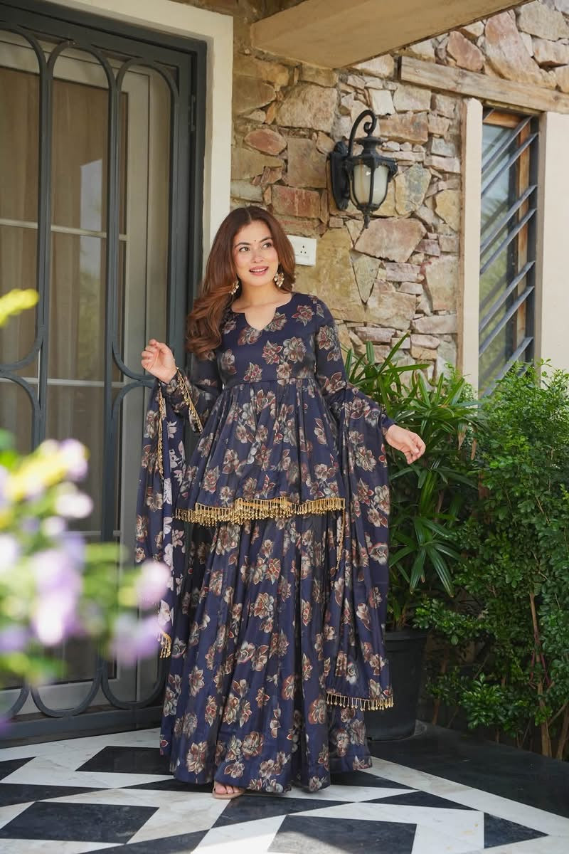 Ovika Flora Sharara Suit Set