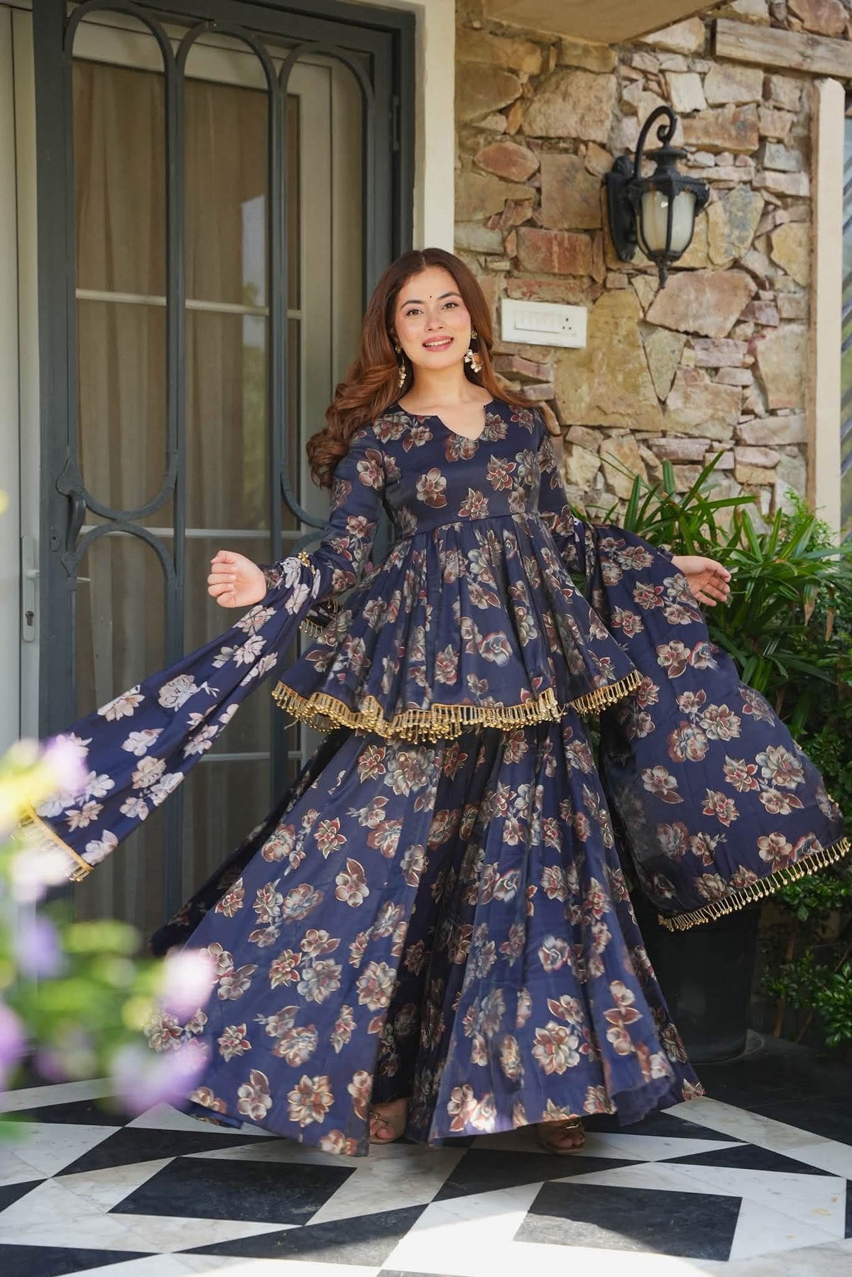 Ovika Flora Sharara Suit Set