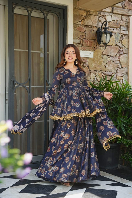 Ovika Flora Sharara Suit Set
