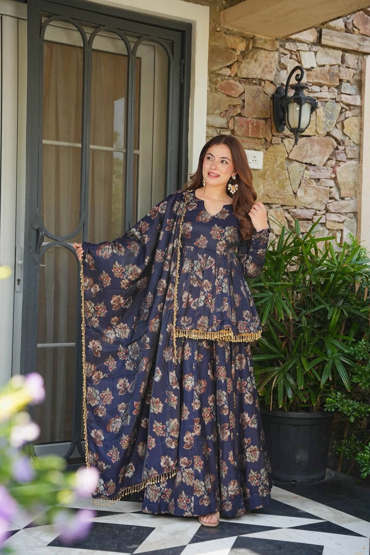 Ovika Flora Sharara Suit Set