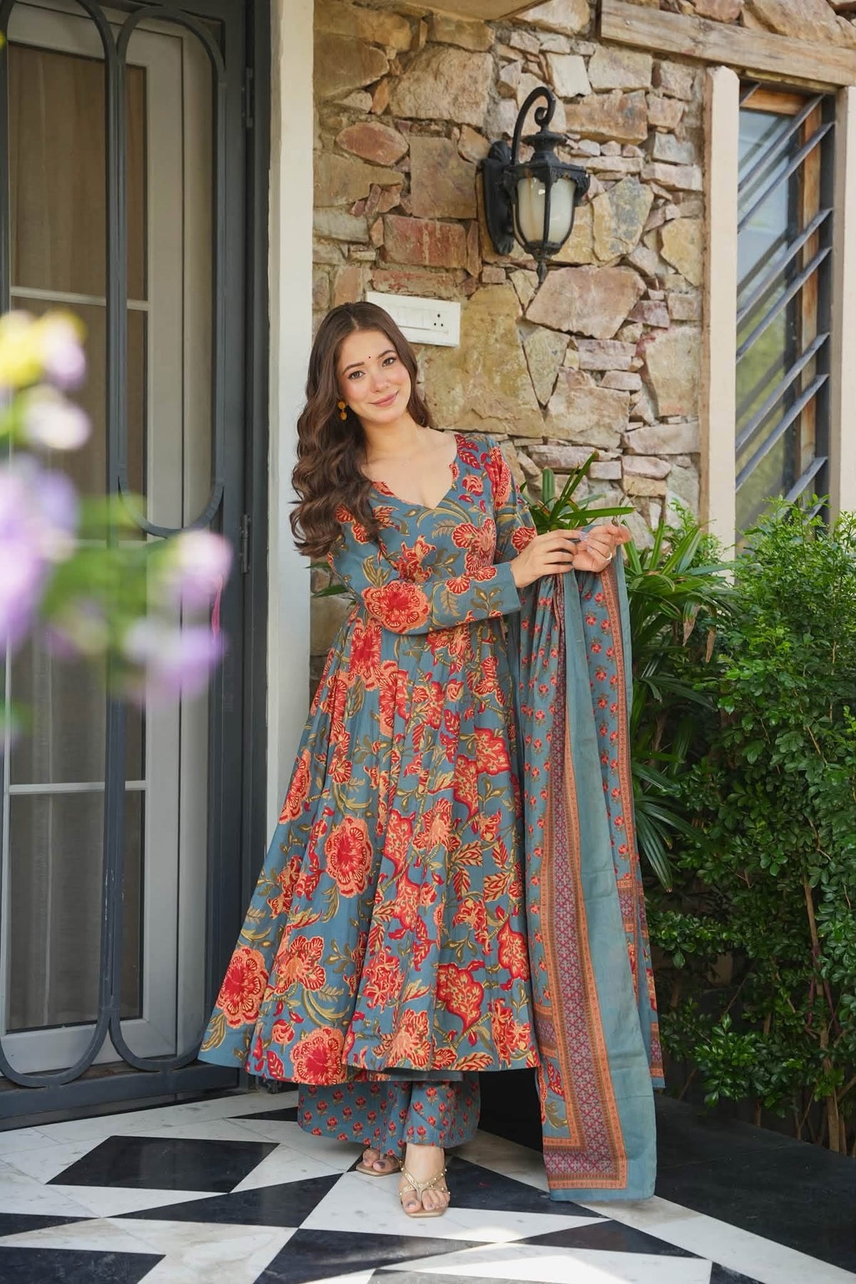 Aheli Cotton Anarkali Set