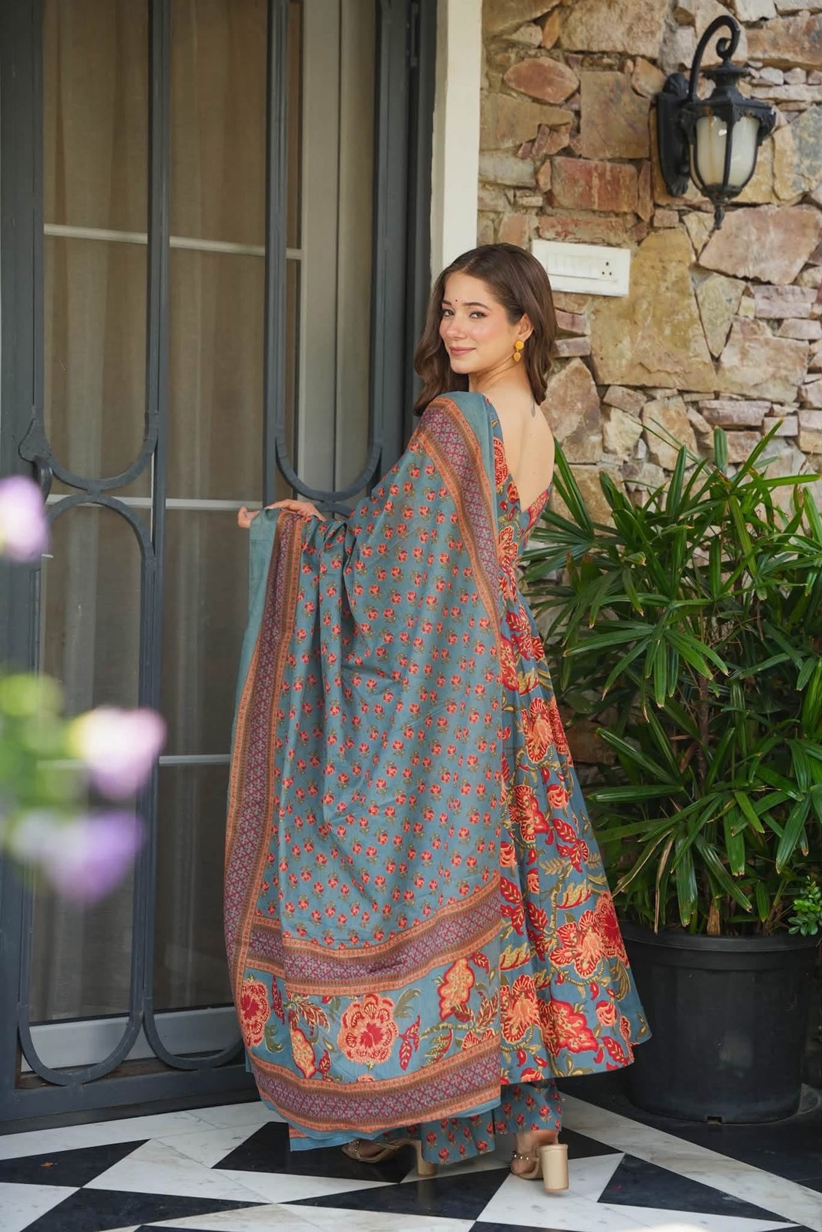Aheli Cotton Anarkali Set