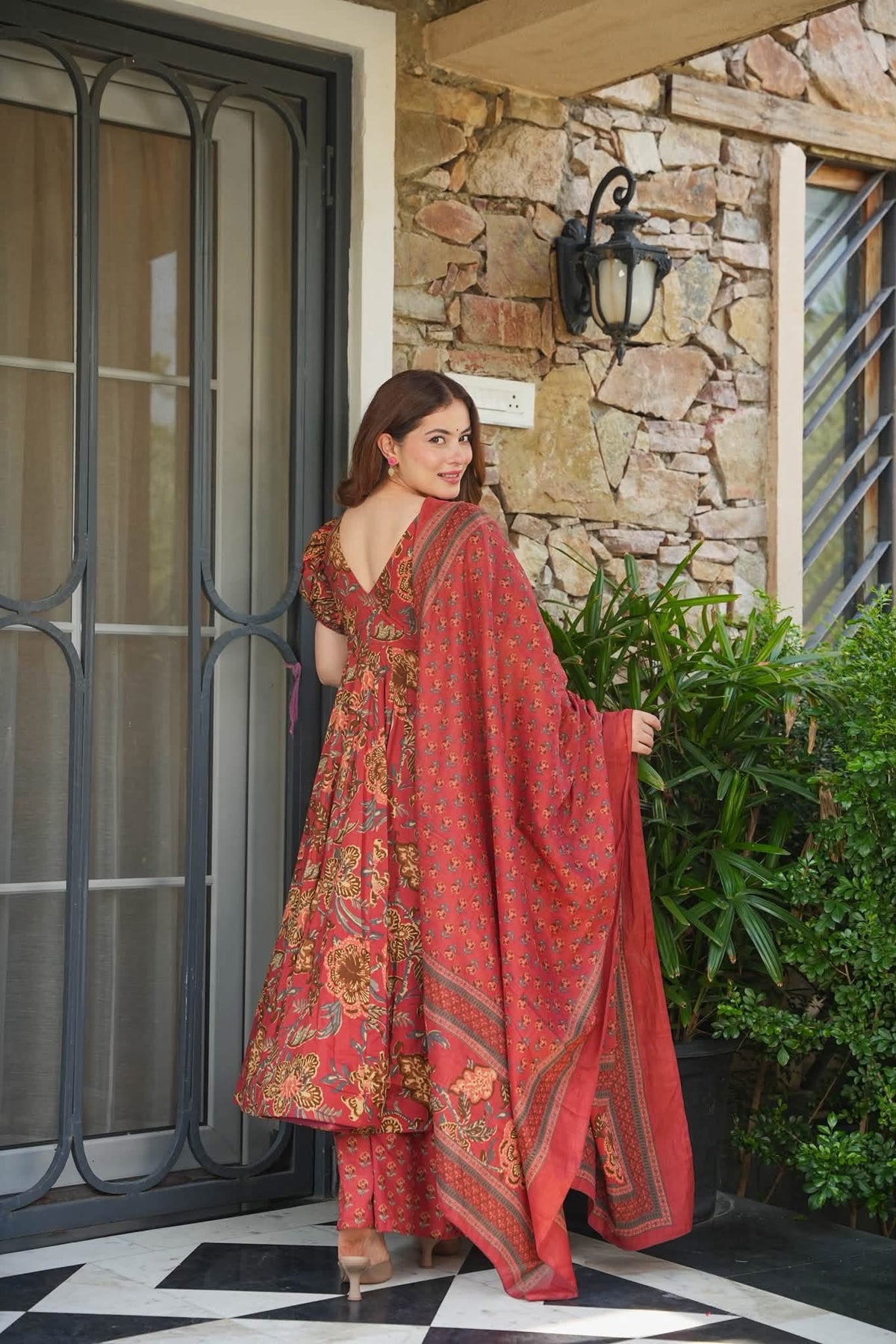 Aarvi Cotton Anarkali Set