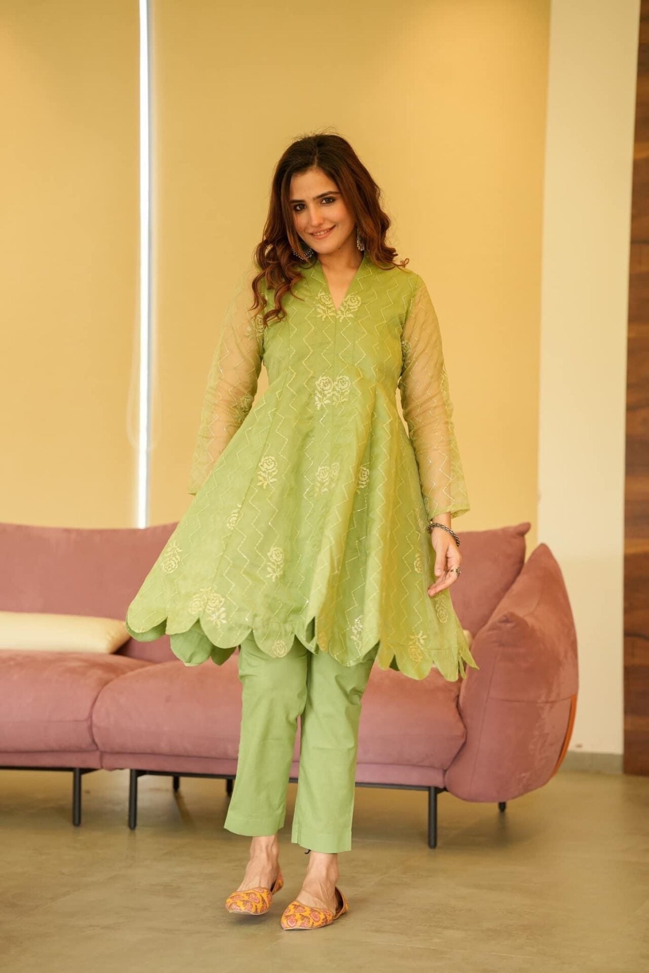 Vishakha Green Kurta Set