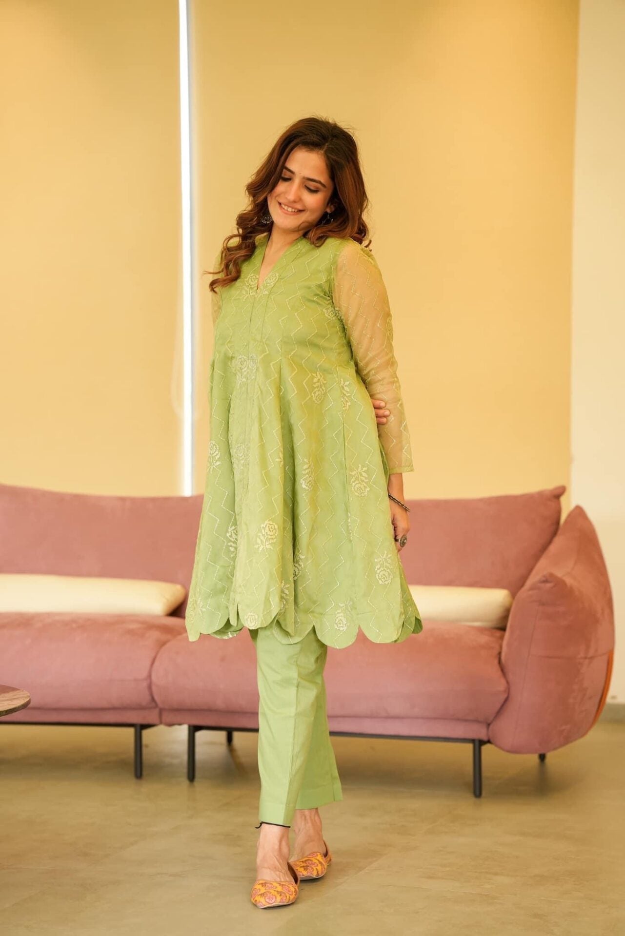 Vishakha Green Kurta Set
