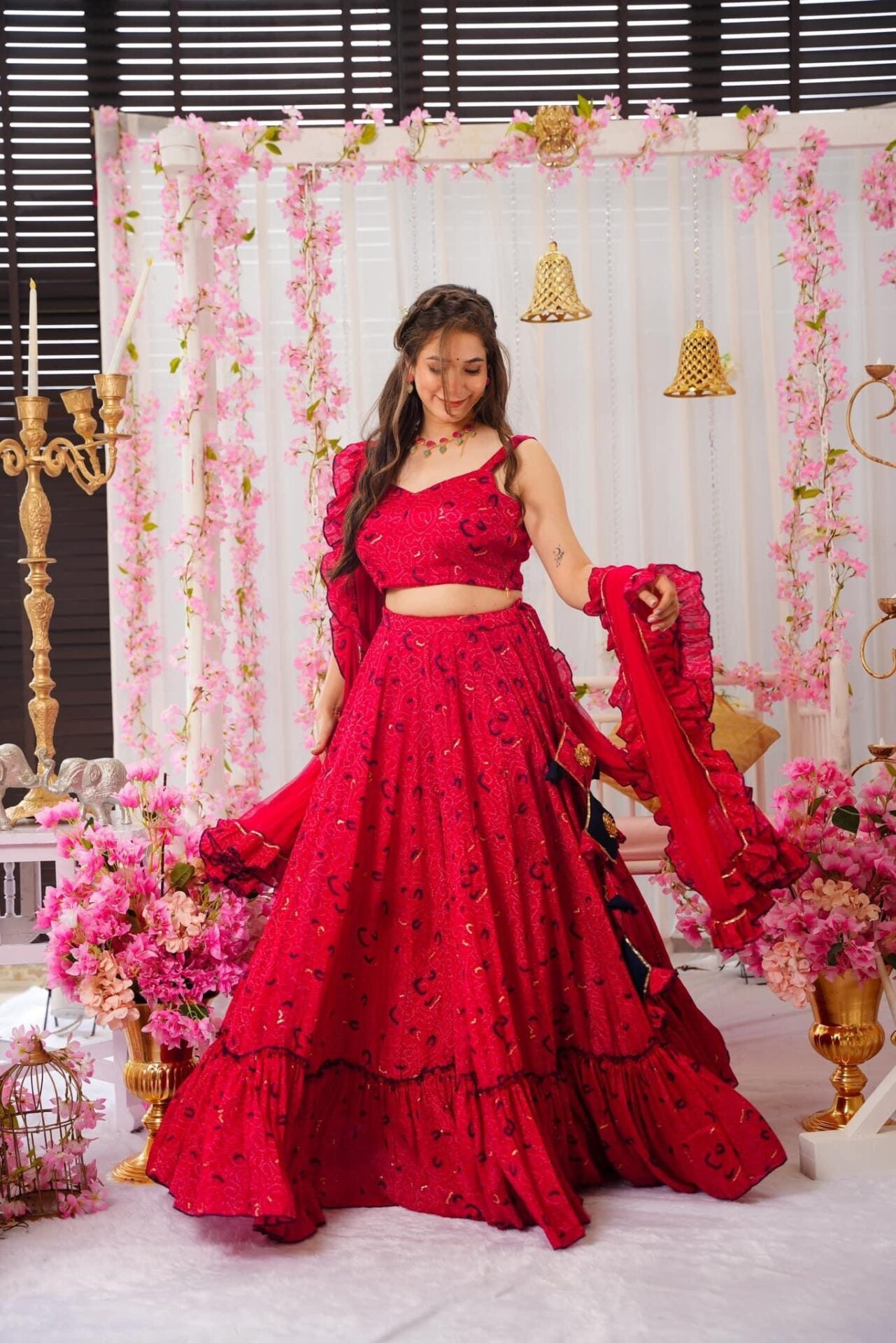 VERMILION BLISS CHINON LEHENGA SET