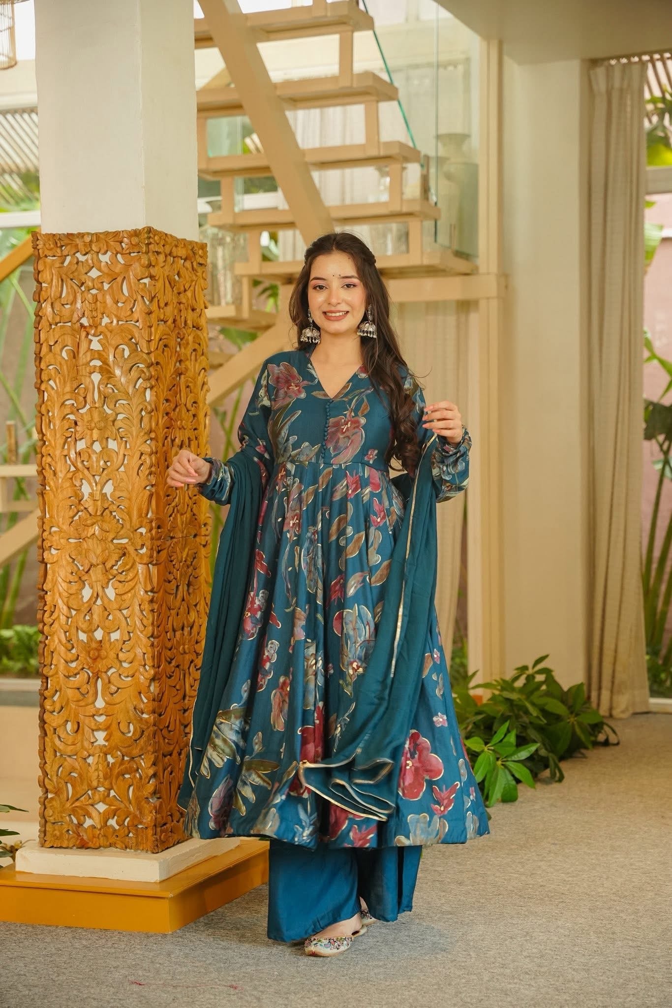 Rachita Floral Anarkali Suit Set