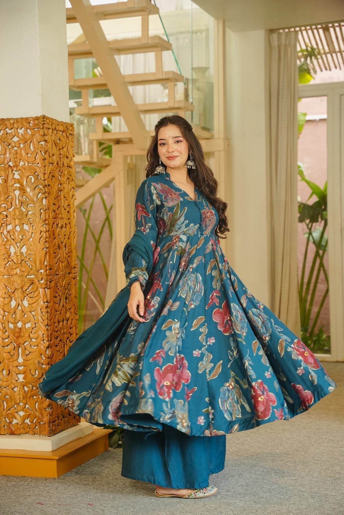 Rachita Floral Anarkali Suit Set