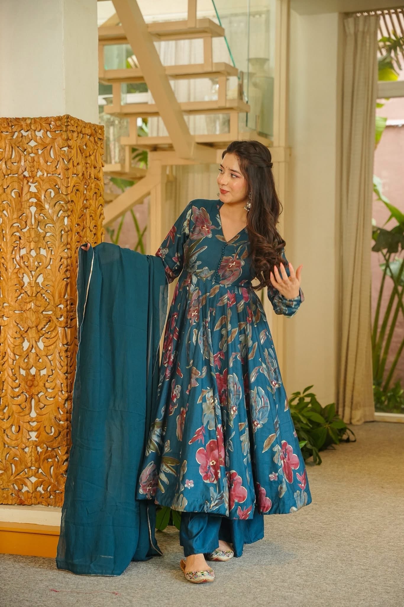 Rachita Floral Anarkali Suit Set