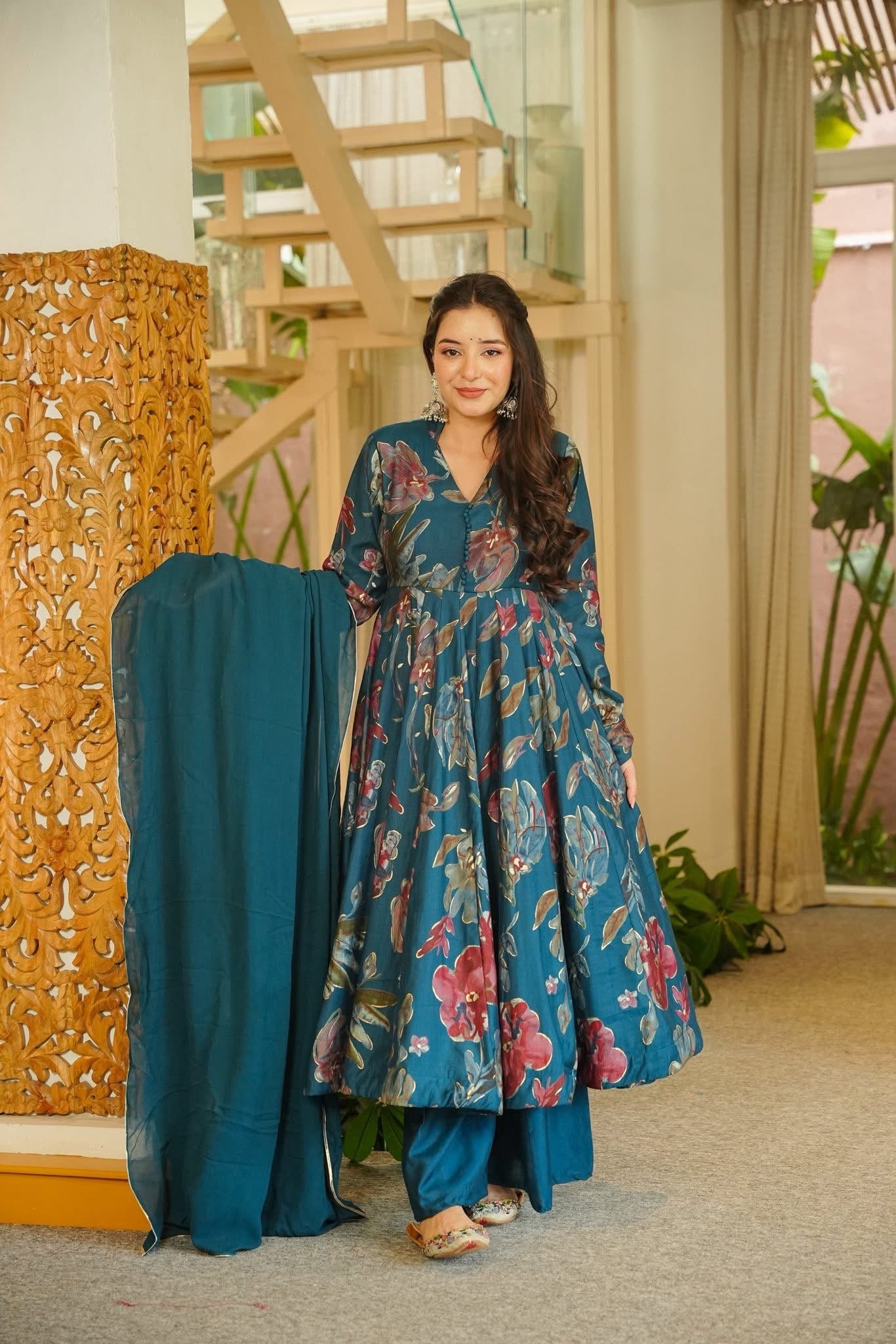Rachita Floral Anarkali Suit Set