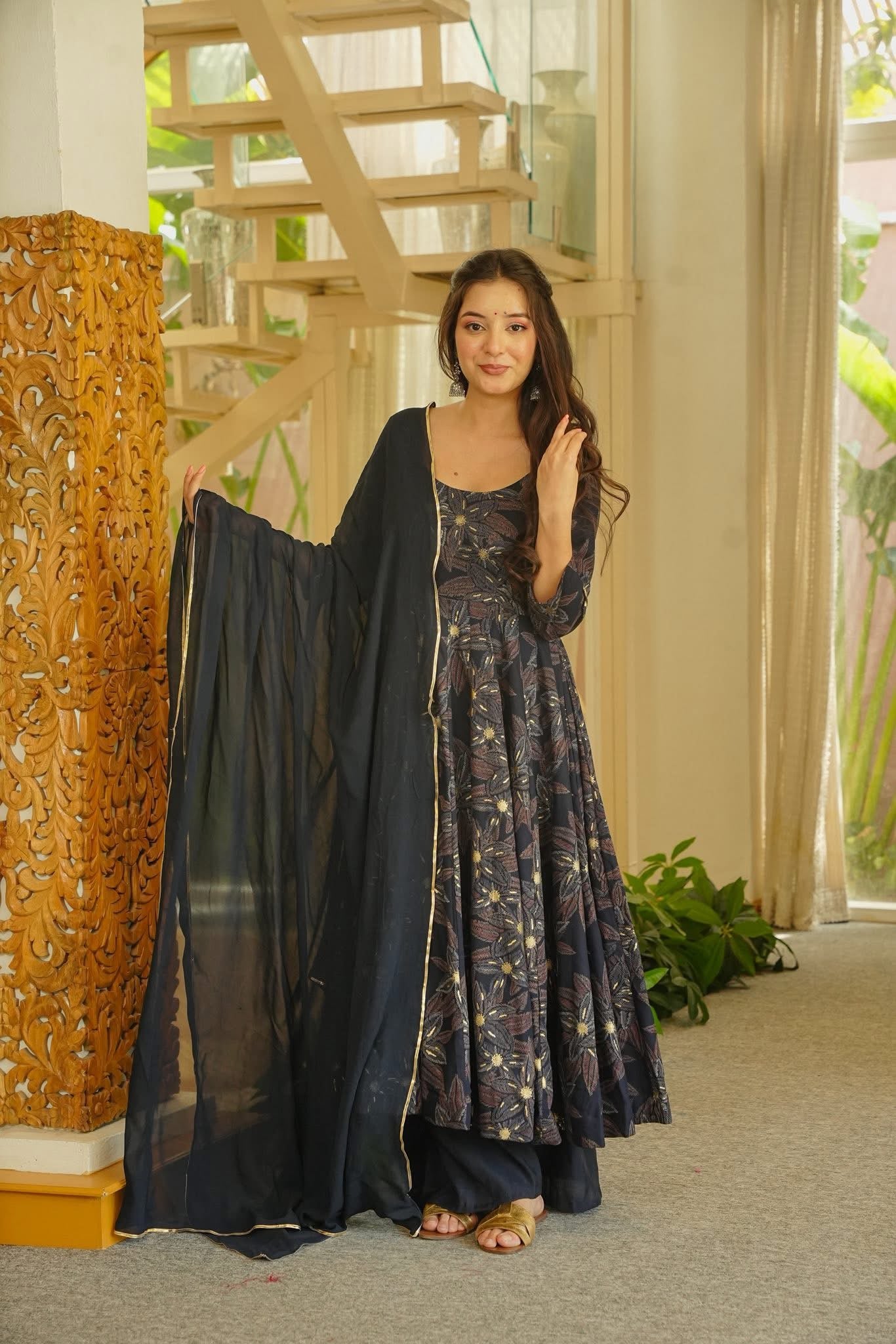 Hiranika Rayon Anarkali Suit Set