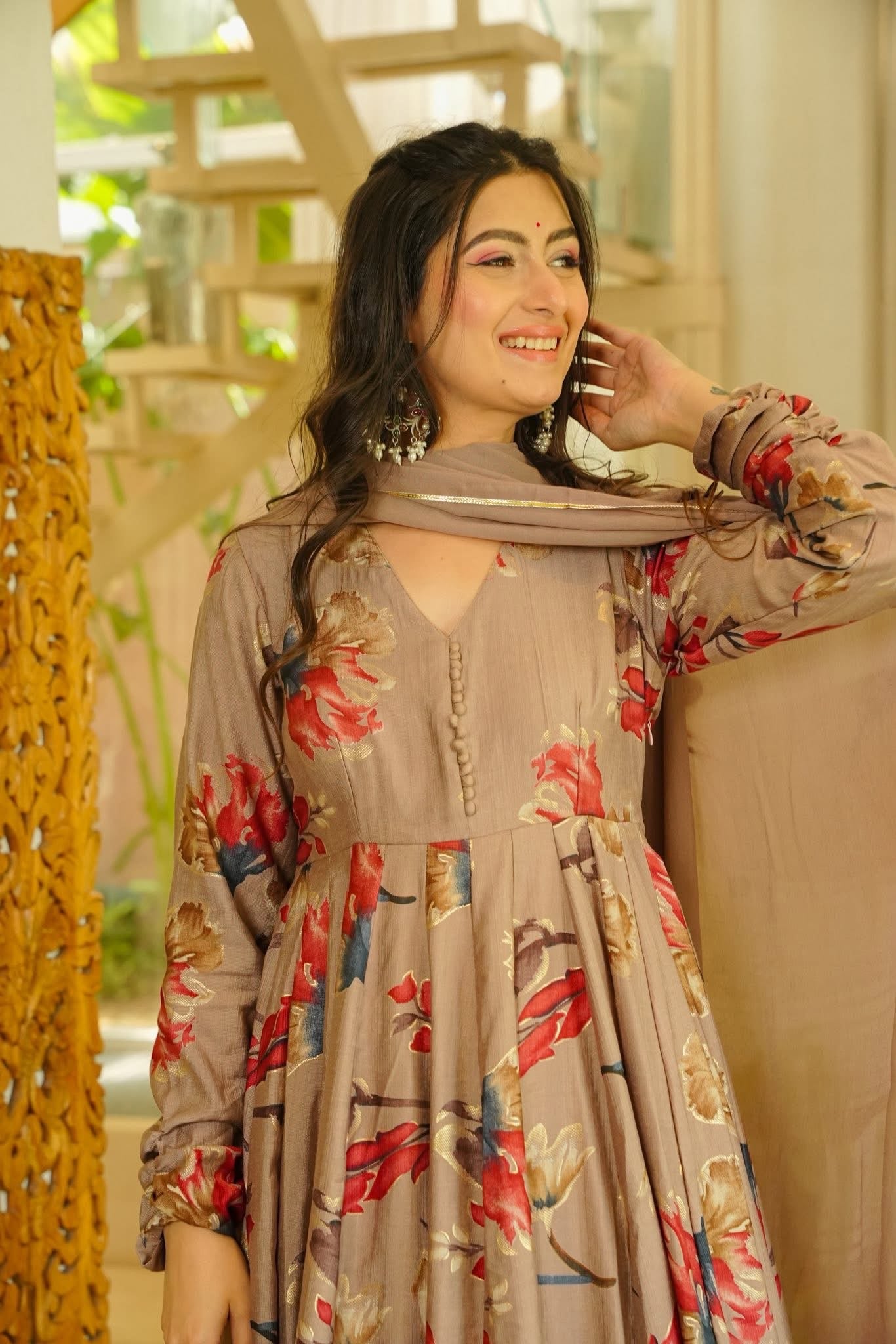 Kaashika Rayon Anarkali Suit Set