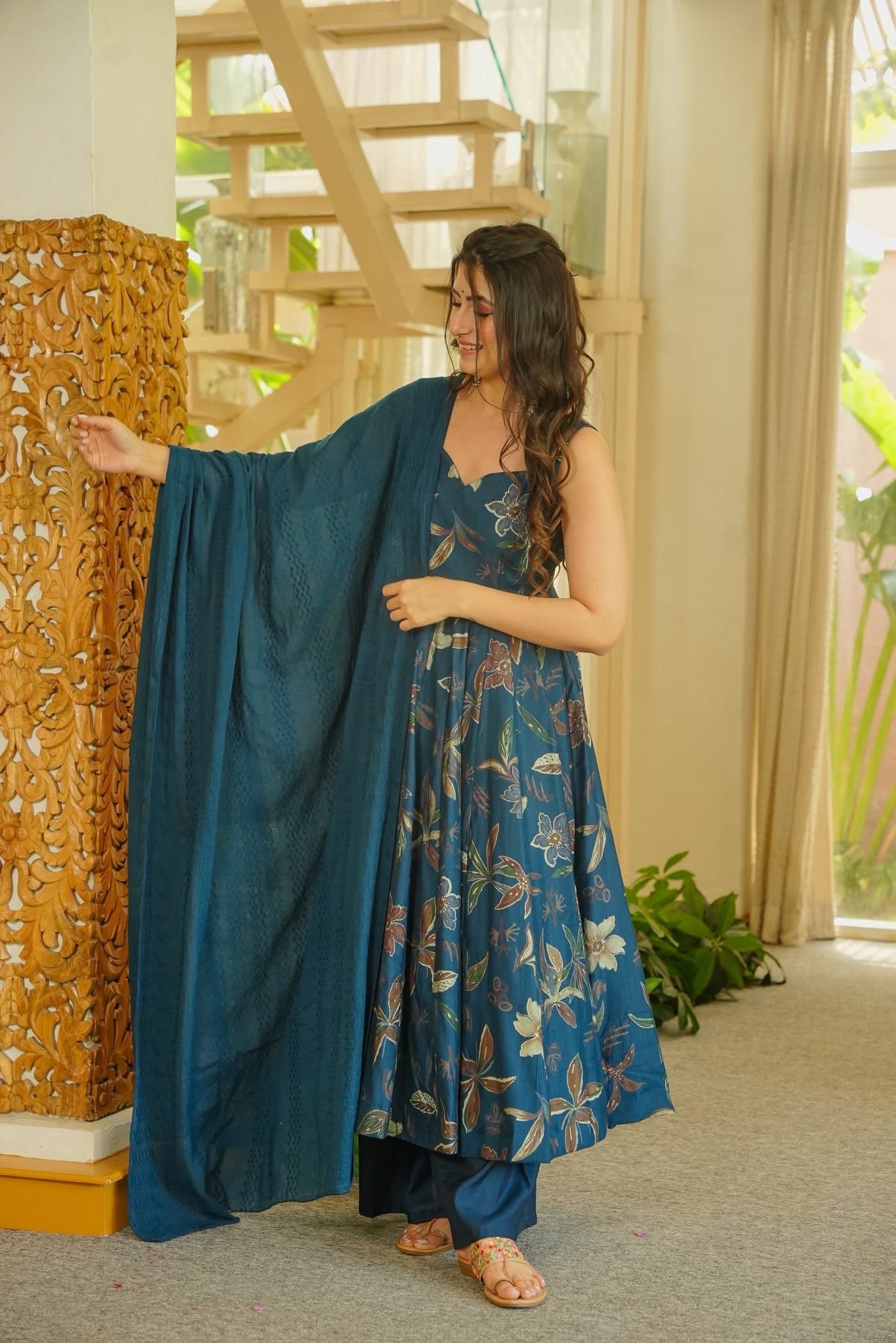 Laasya Cotton Anarkali Suit Set