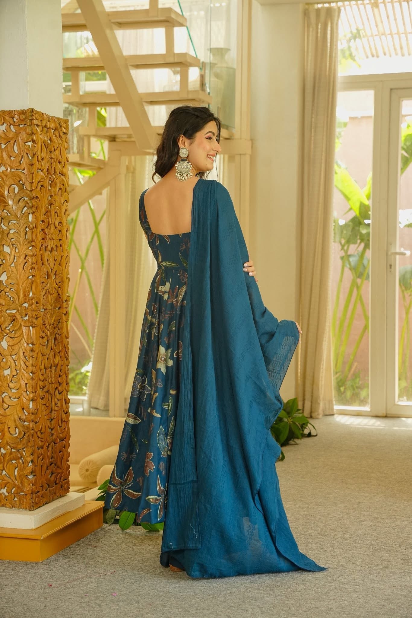 Laasya Cotton Anarkali Suit Set