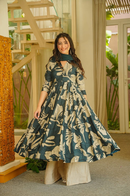 Grihita Cotton Anarkali Suit Set