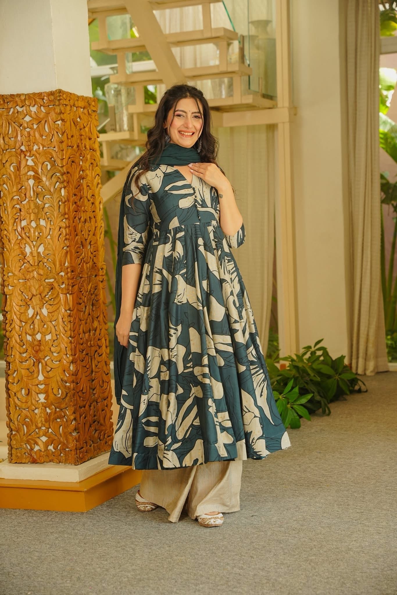 Grihita Cotton Anarkali Suit Set