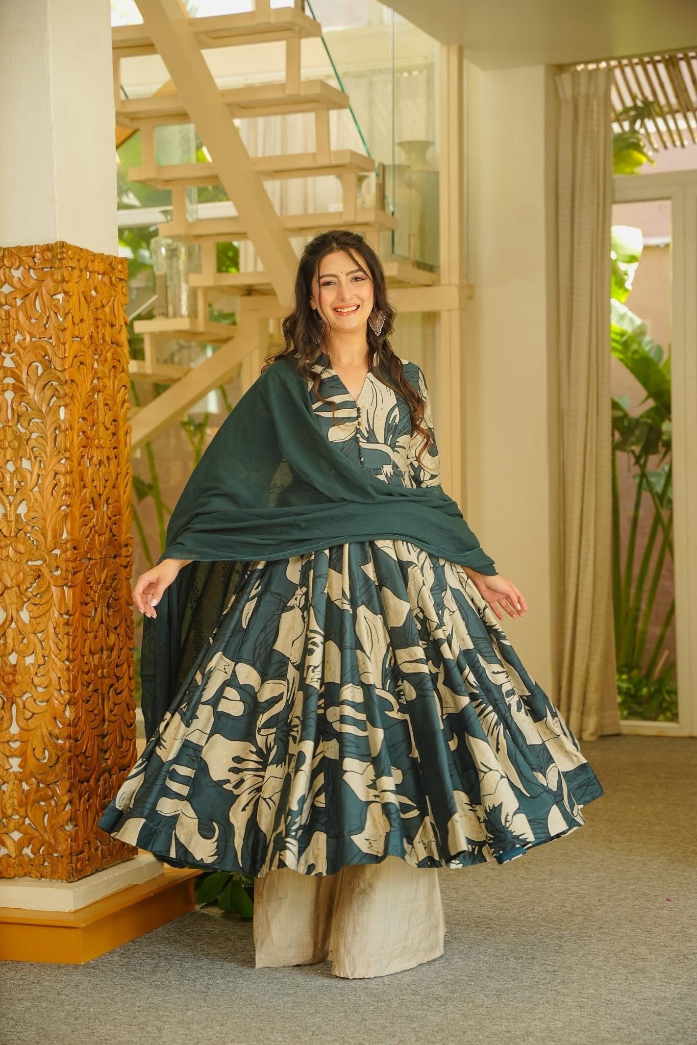 Grihita Cotton Anarkali Suit Set