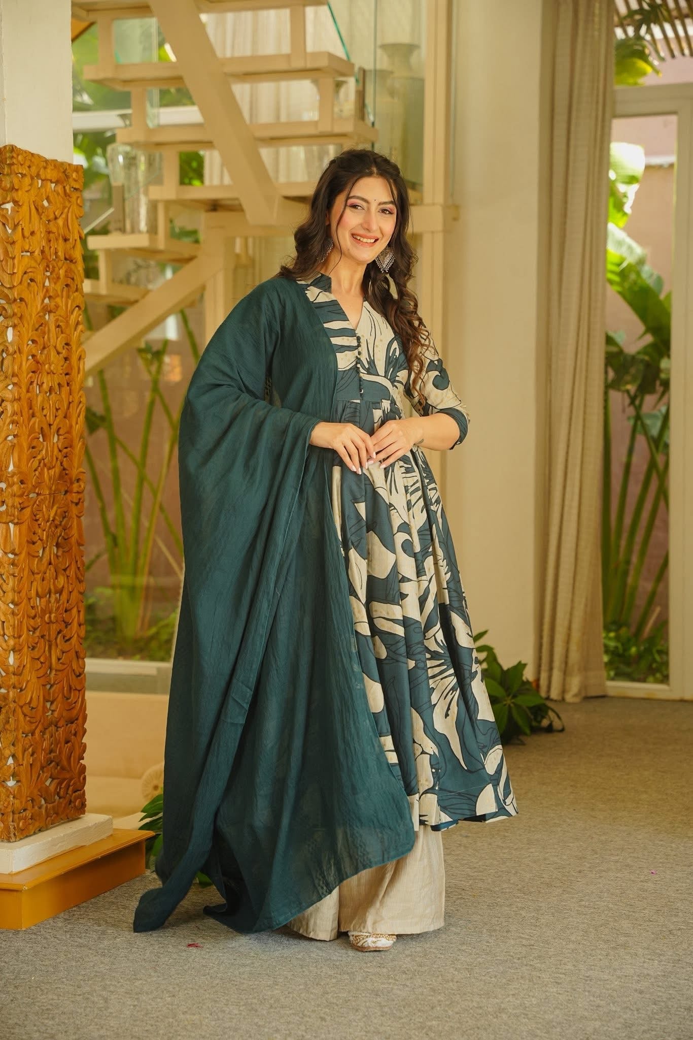 Grihita Cotton Anarkali Suit Set