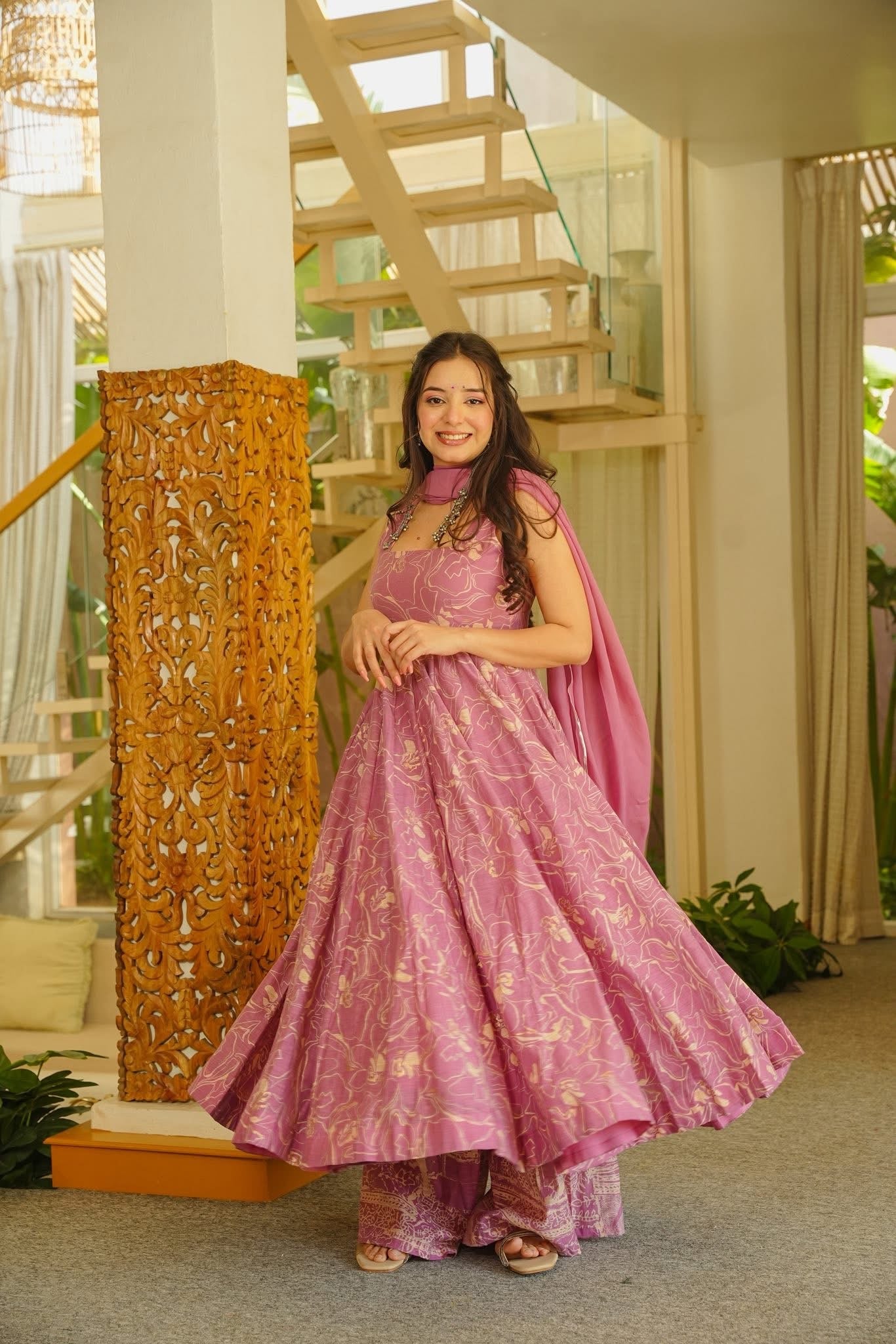 Naimisha Cotton Anarkali Suit Set