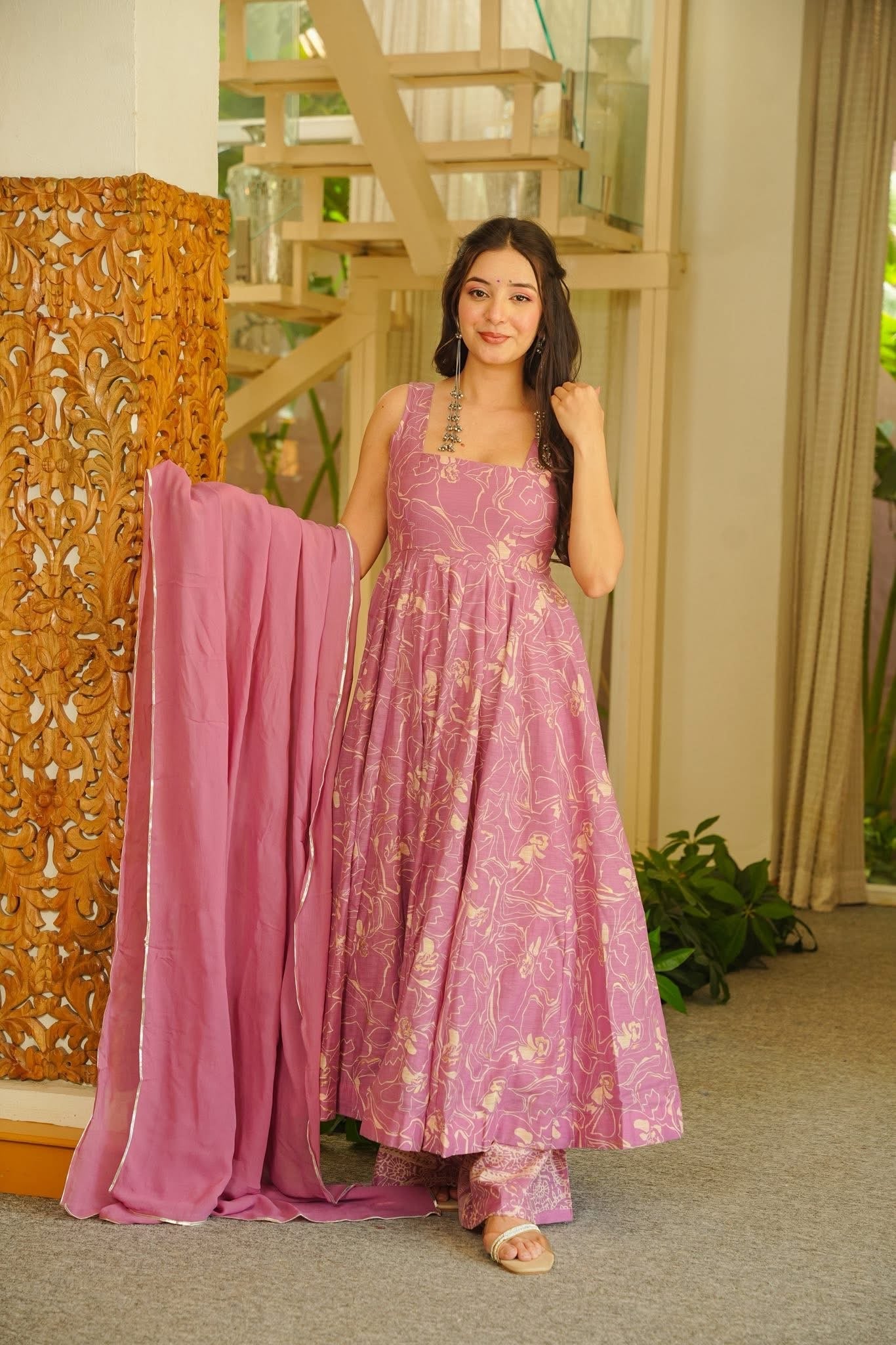 Naimisha Cotton Anarkali Suit Set