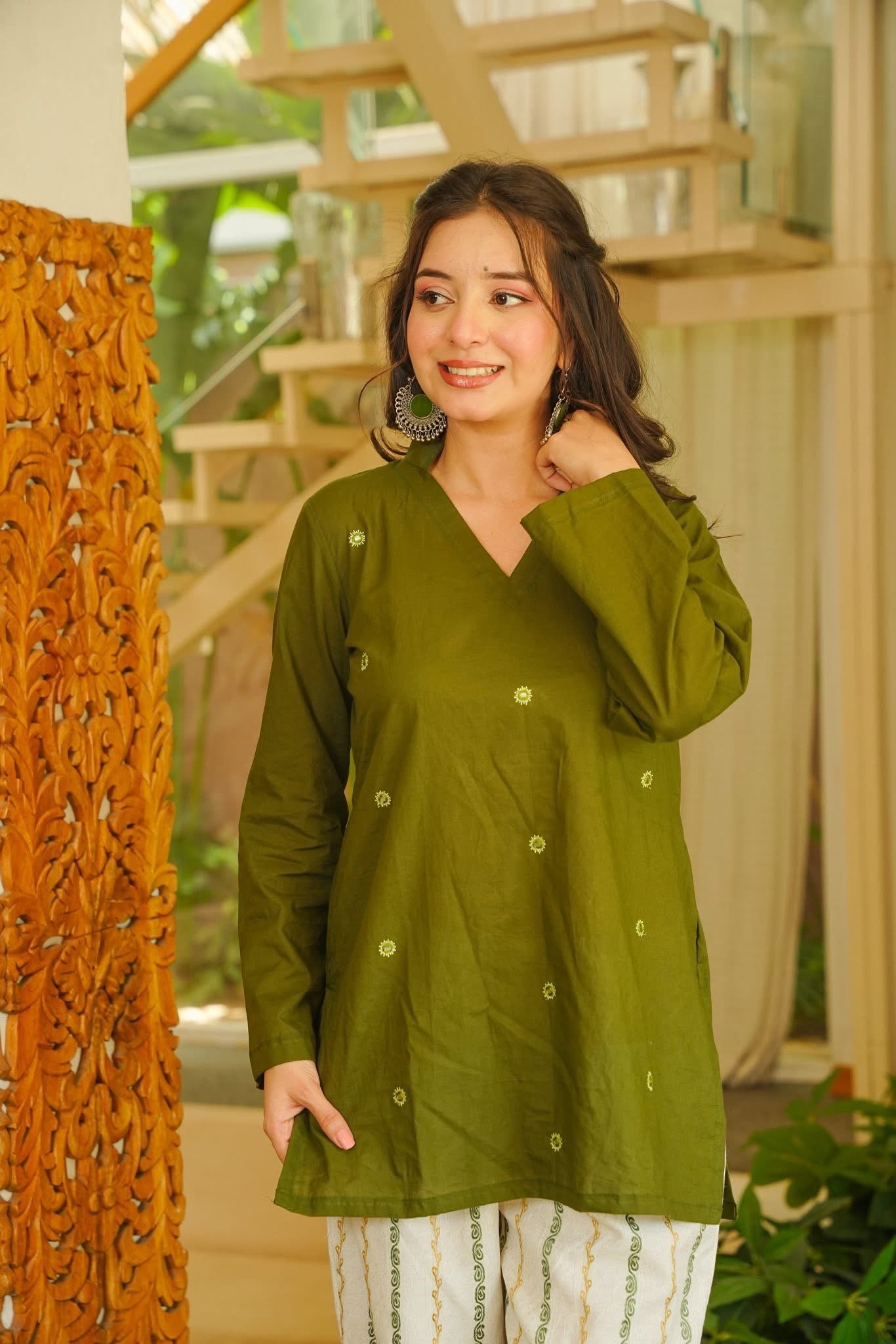 Mahasri Green Kurta Set