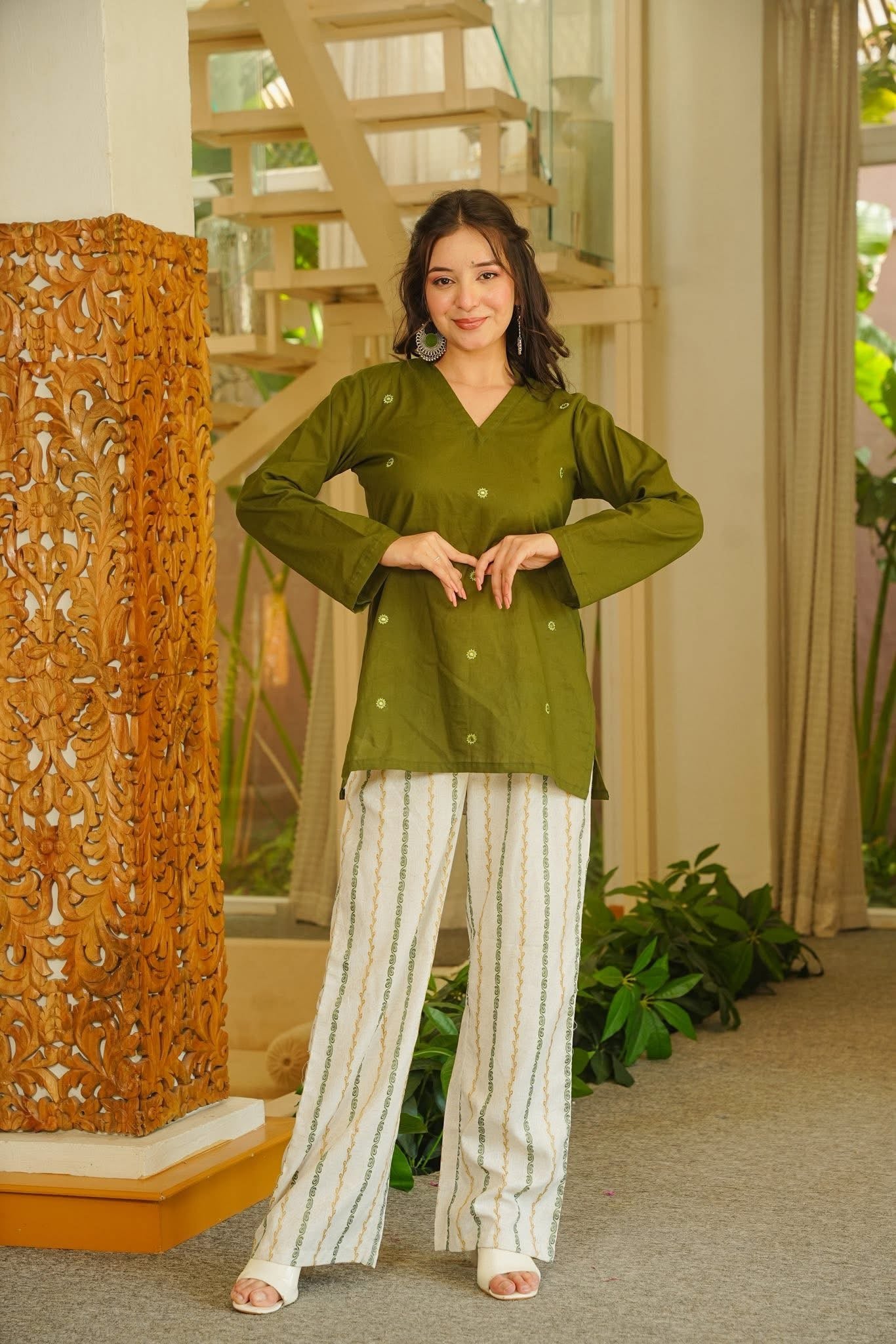 Mahasri Green Kurta Set