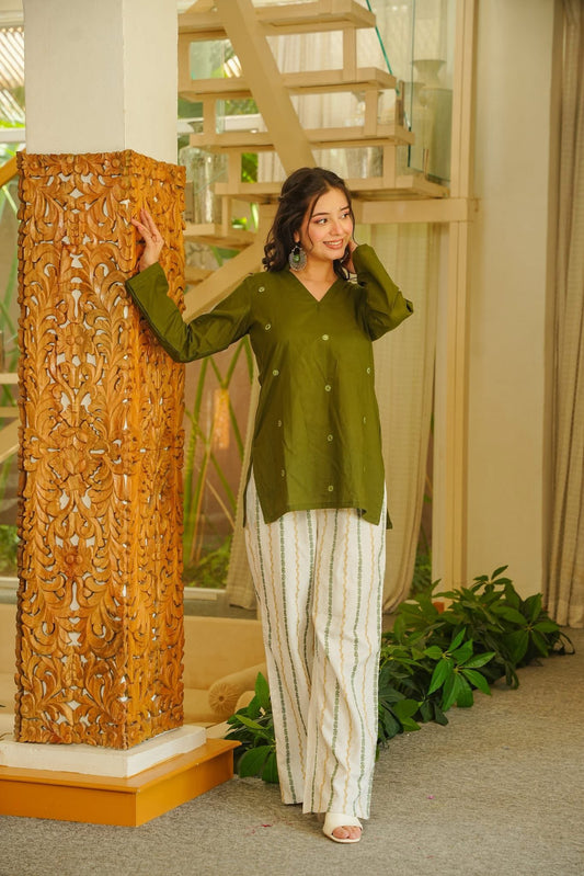 Mahasri Green Kurta Set