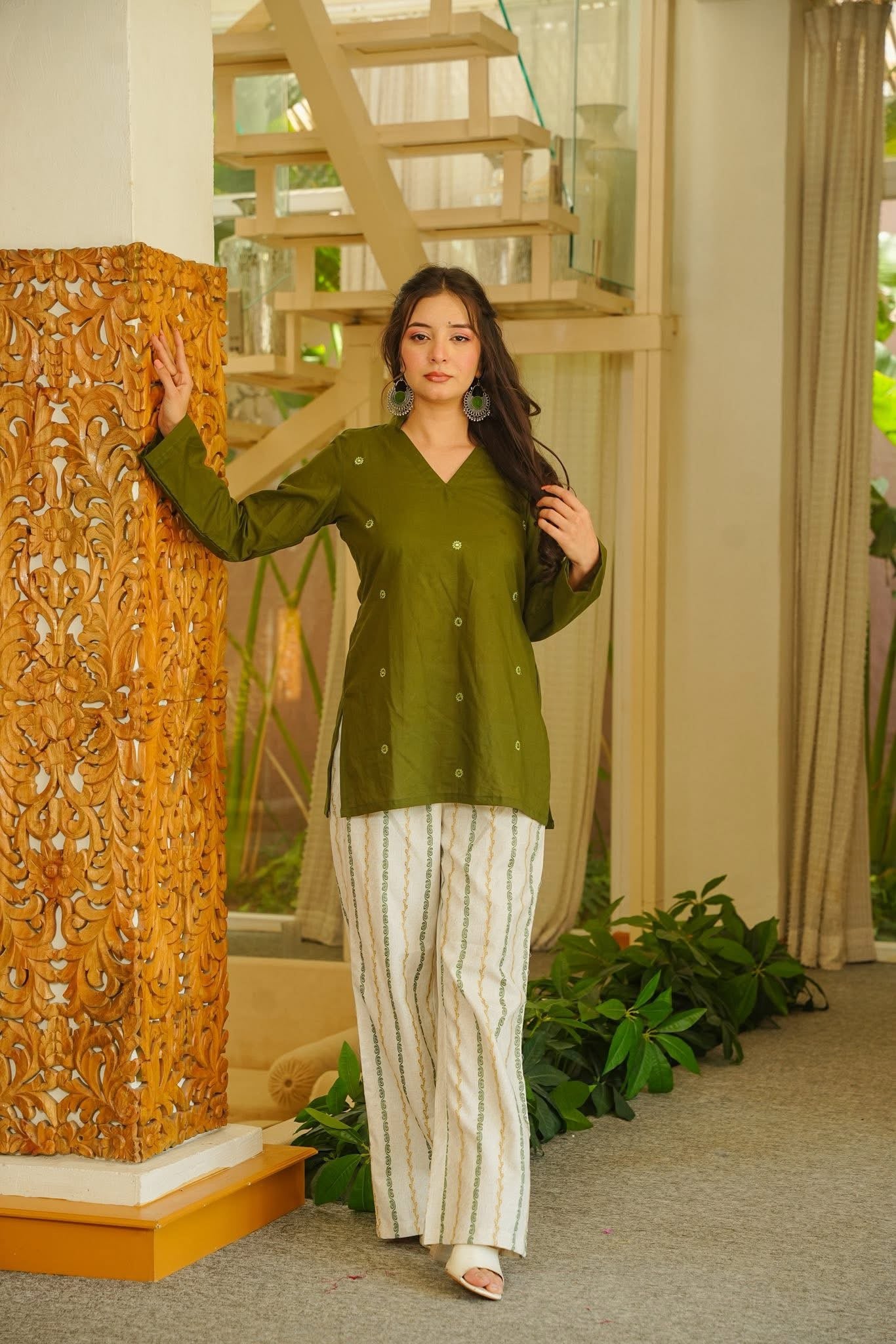 Mahasri Green Kurta Set