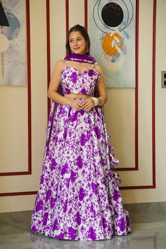 INIKA PURPLE LEHENGA CHOLI SET