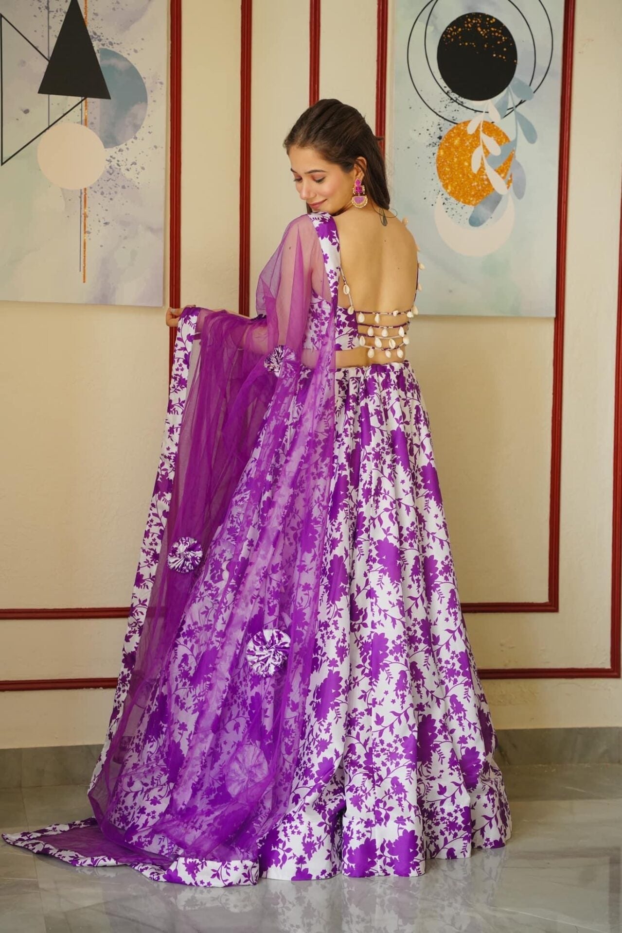 INIKA PURPLE LEHENGA CHOLI SET