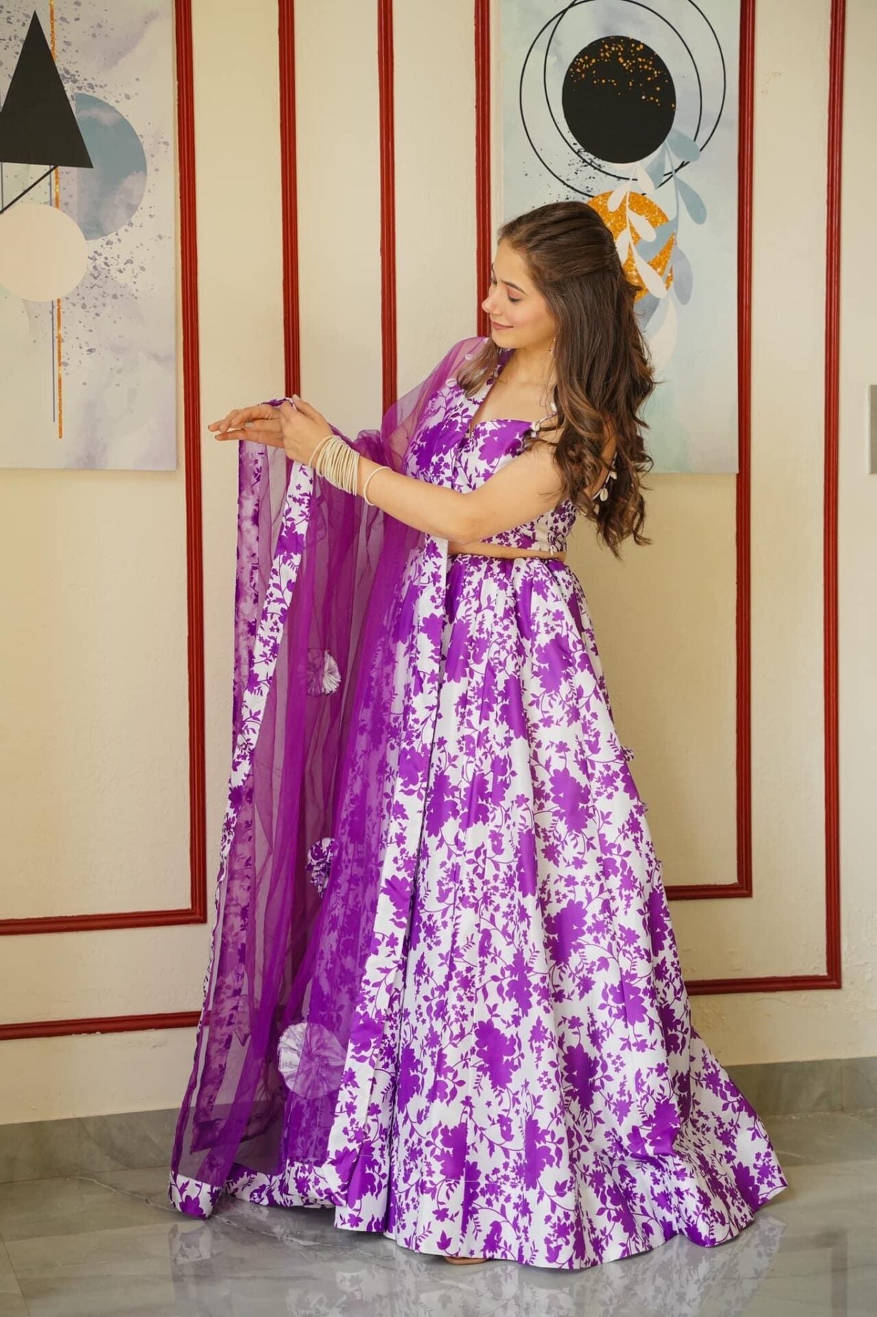 INIKA PURPLE LEHENGA CHOLI SET