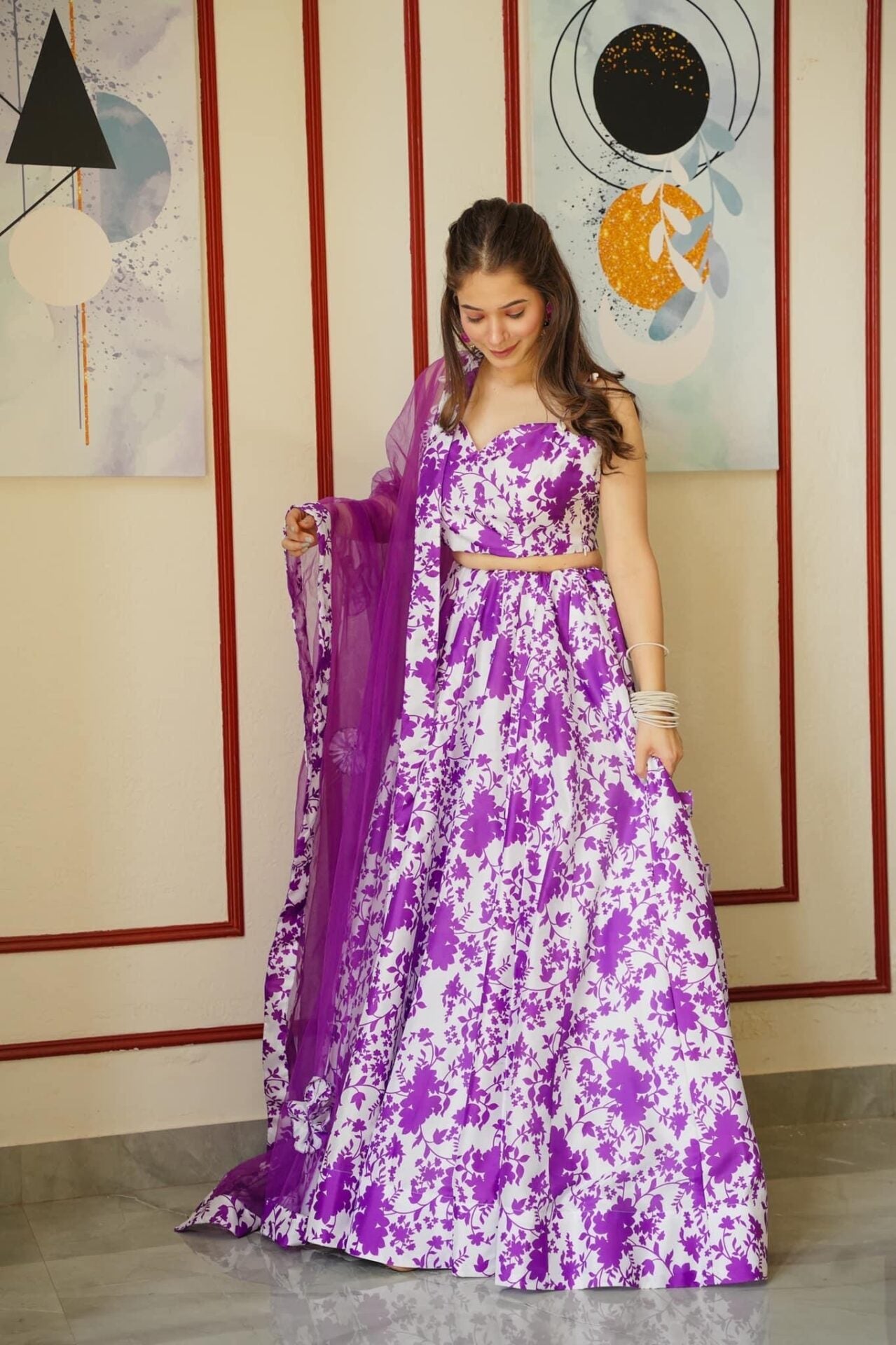 INIKA PURPLE LEHENGA CHOLI SET