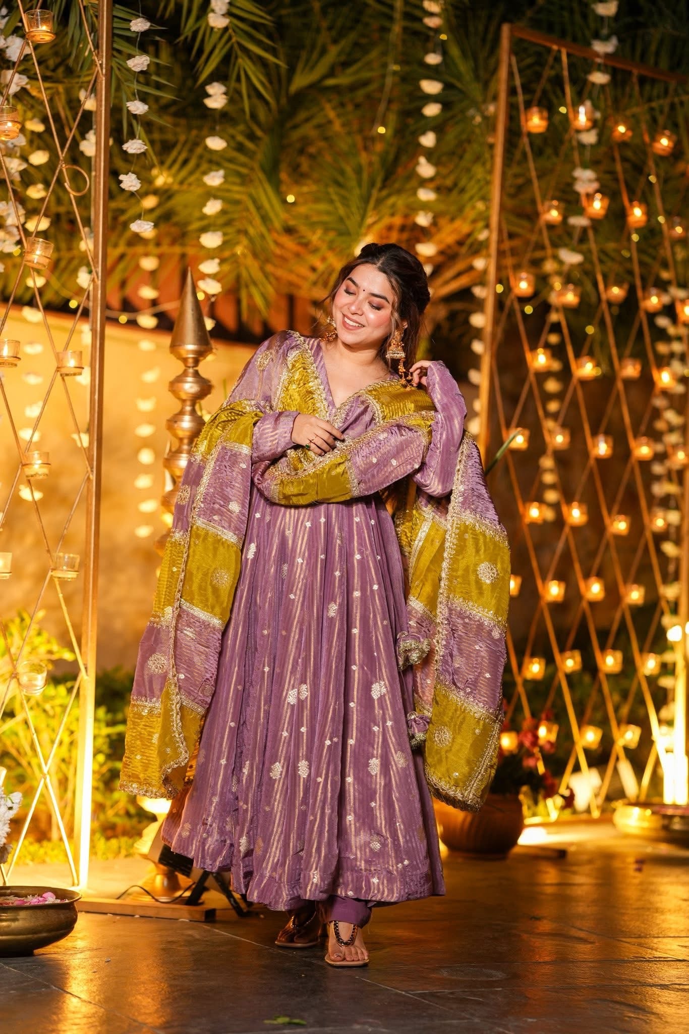 Aarunika Silk Wedding Wear Anarkali Suit Set