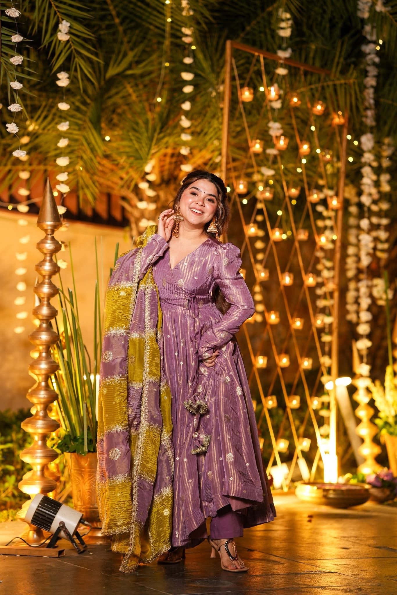 Aarunika Silk Wedding Wear Anarkali Suit Set