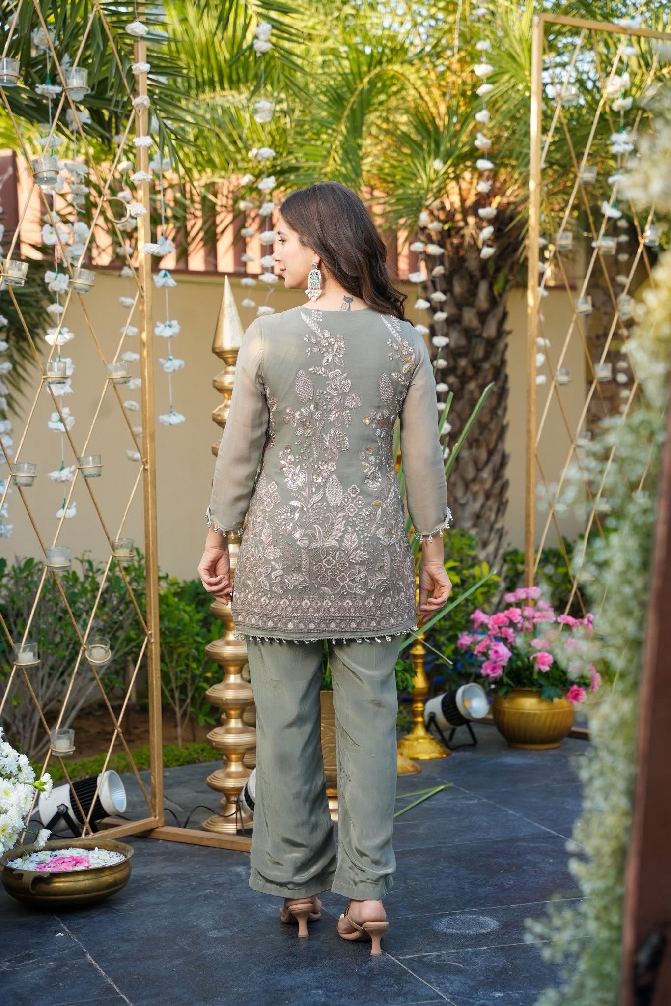 Saraai Embellished Georgette Co-ord Set