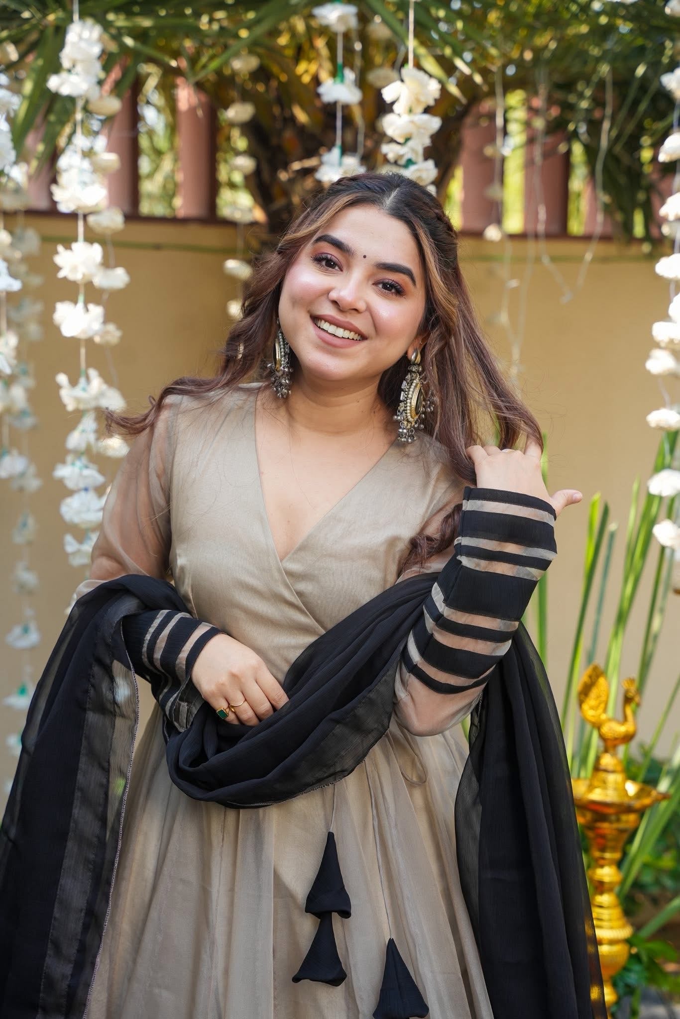 Blackthorn Organza Anarkali Suit Set