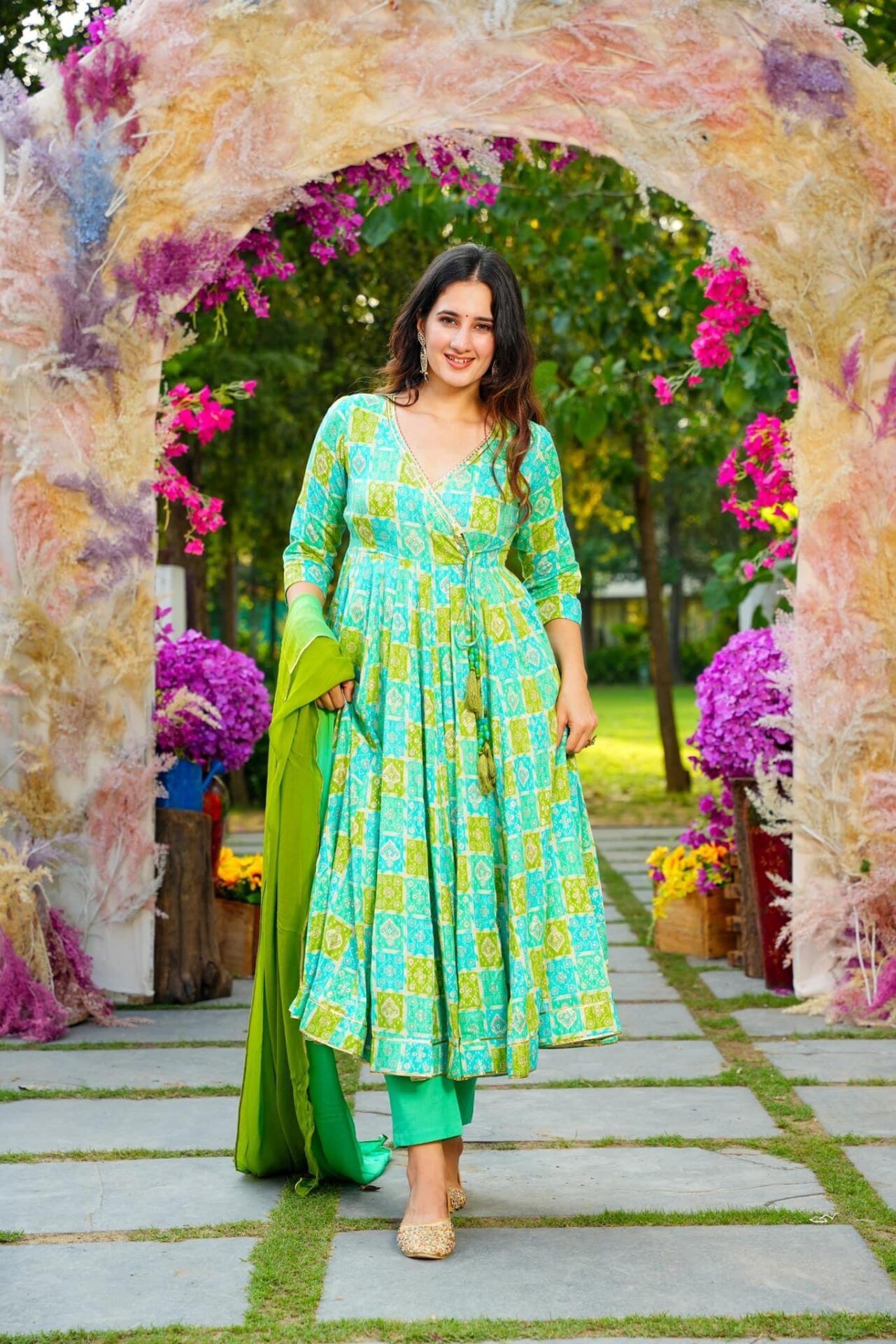 Iris green rayon set