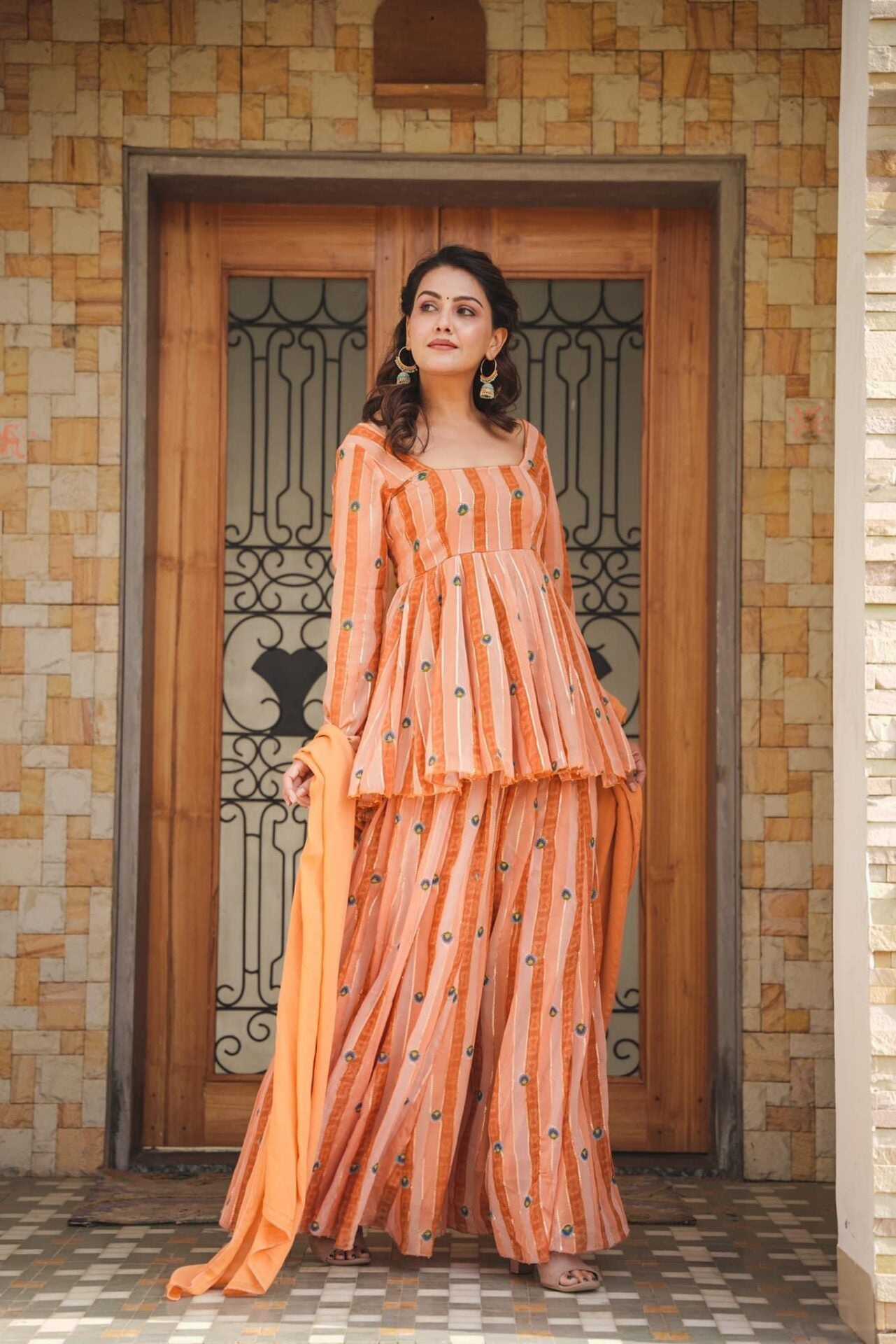 DARSHI GEORGETTE KURTA-PALAZZO SET