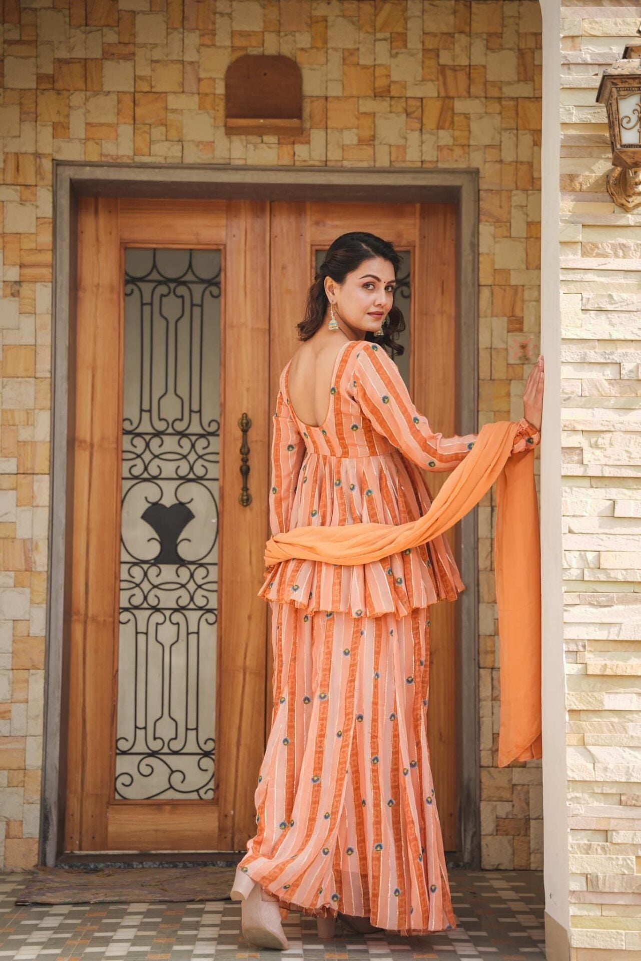 DARSHI GEORGETTE KURTA-PALAZZO SET