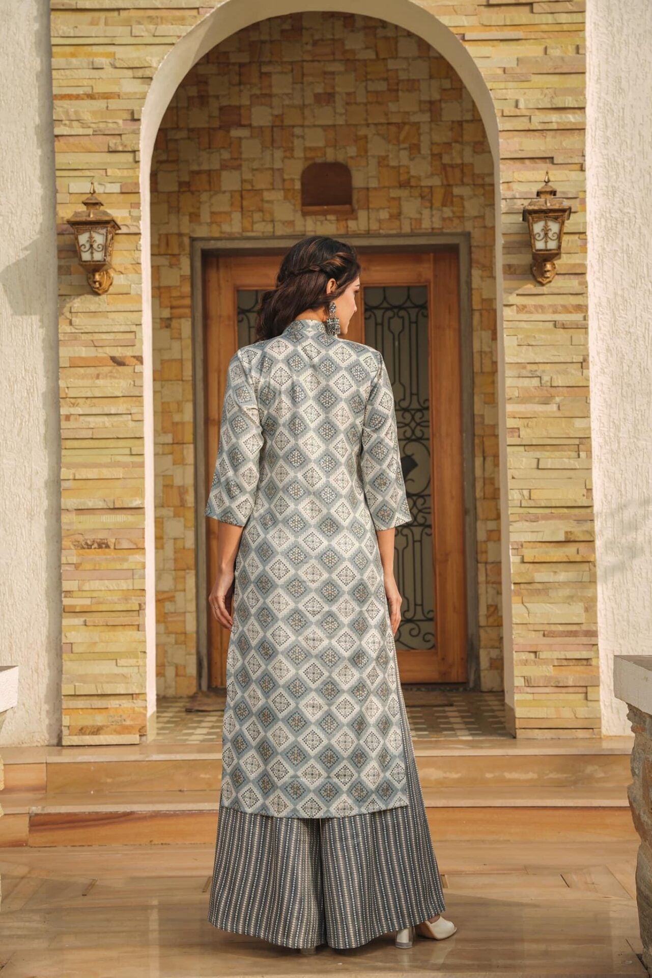 HARBOR GREY KURTA-PALAZZO SET