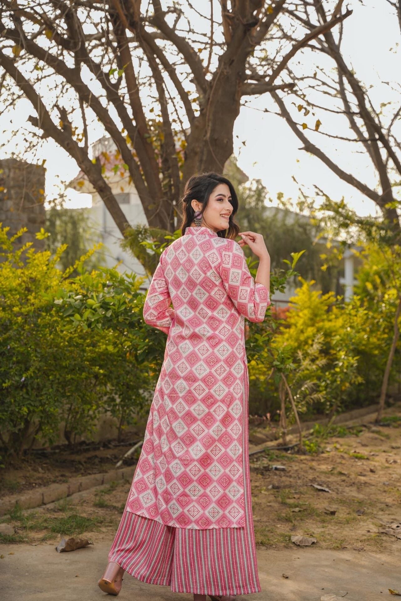 CARNATION PINK KURTA-PALAZZO SET