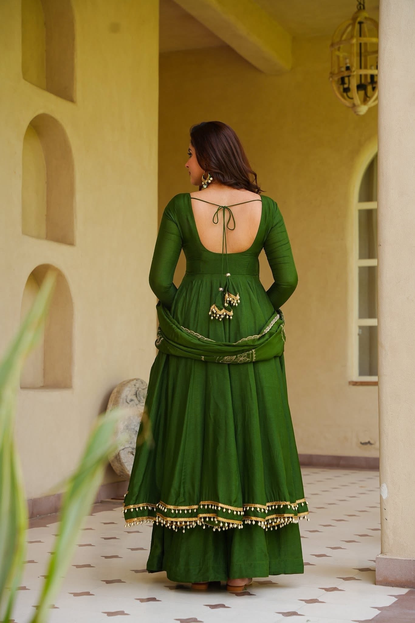 Naisha Green Anarkali Suit Set