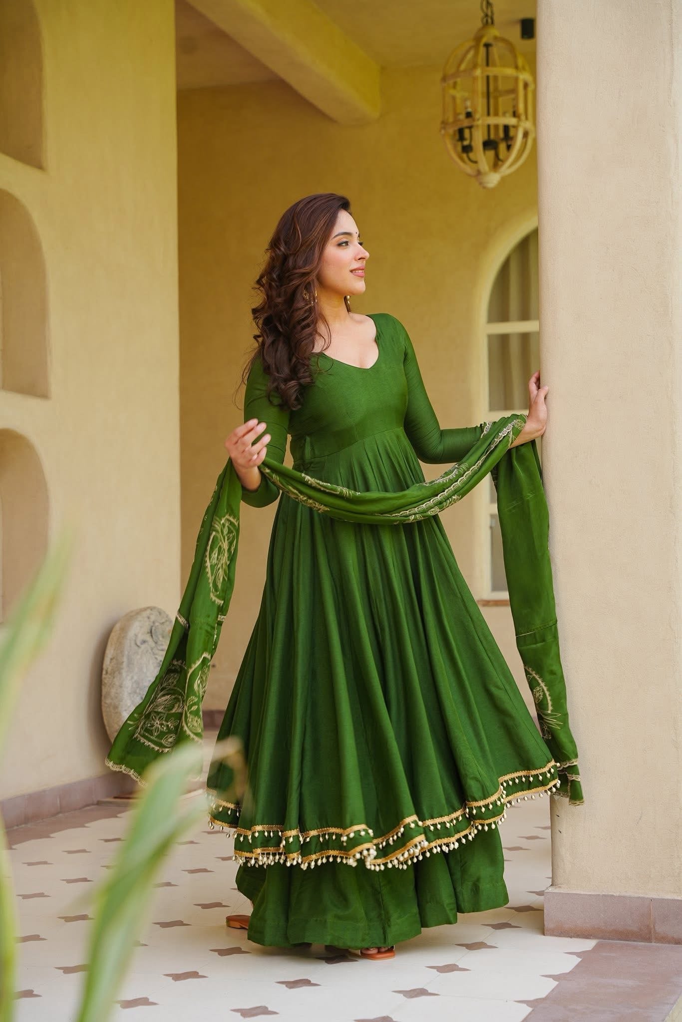 green anarkali dress Buy Naisha Suit Set Online in India size:7-8 Years (140cm) Kaia Maxi Dress - Anarkali Sleeve Type Google_Disable
